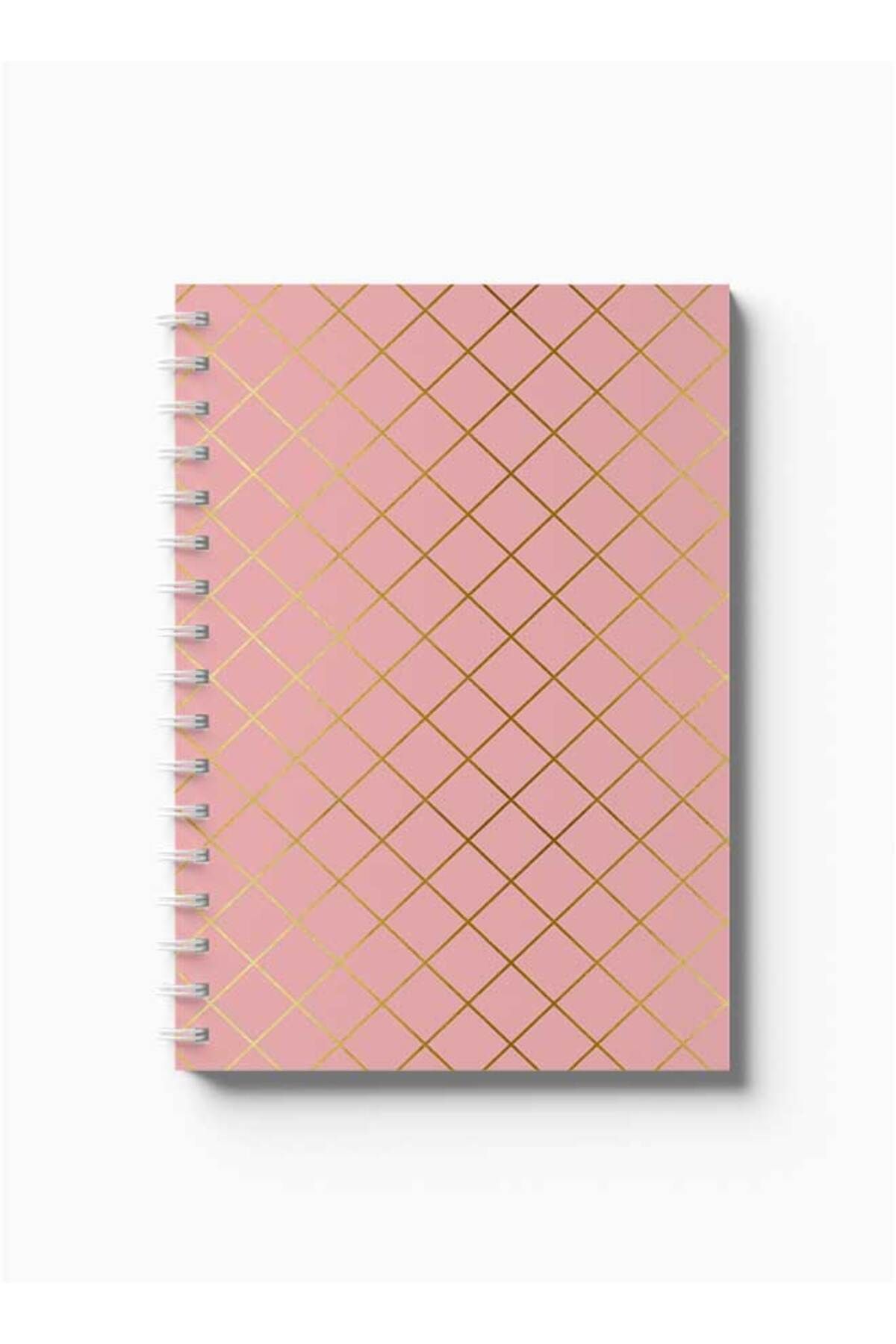 LOWHA-Spiral Notebook with Front and Back Hard Covers Featuring Shapes Design 5