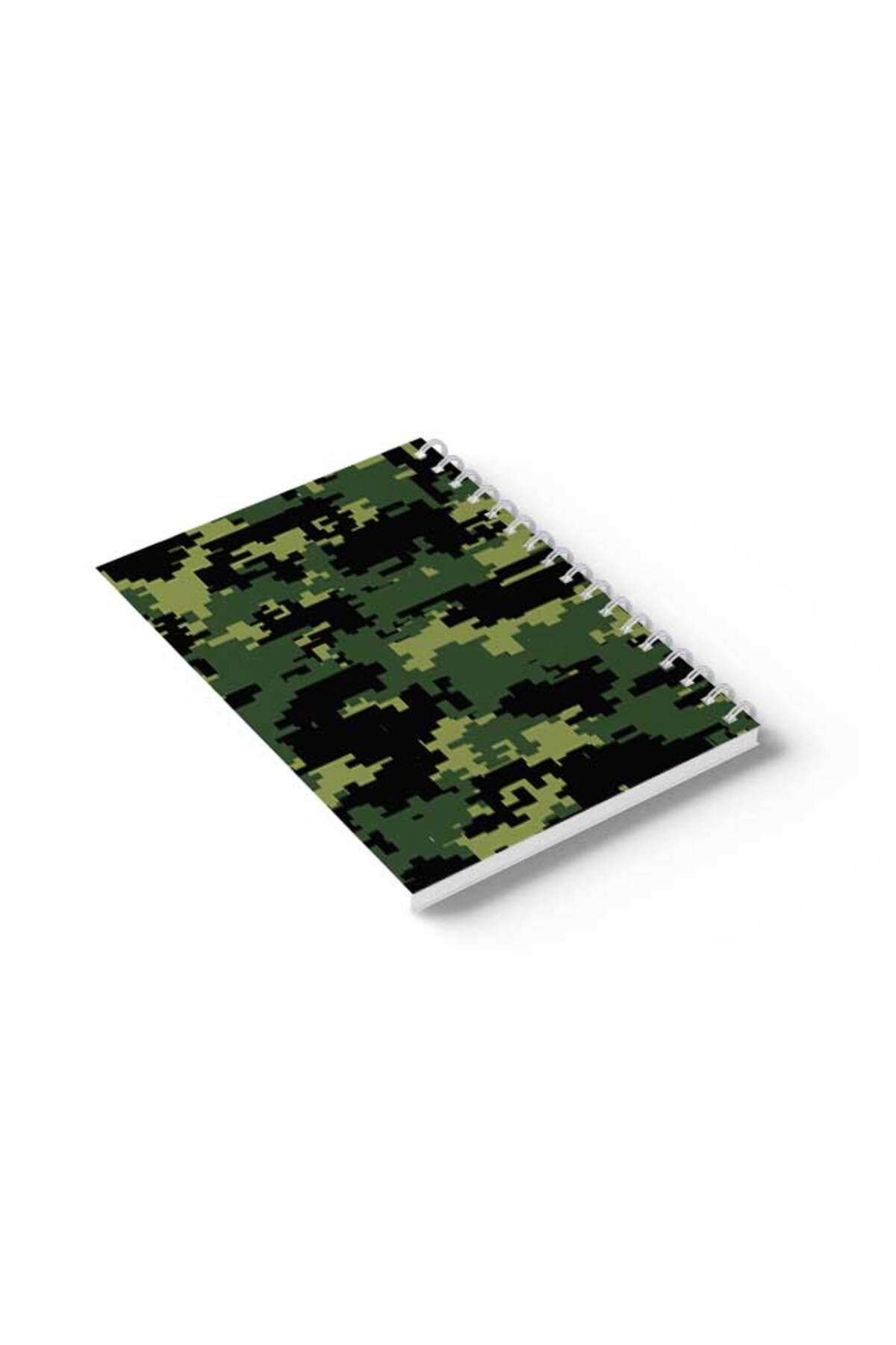 LOWHA-Spiral Notebook with Front and Back Hard Covers Featuring Pixels Design 6