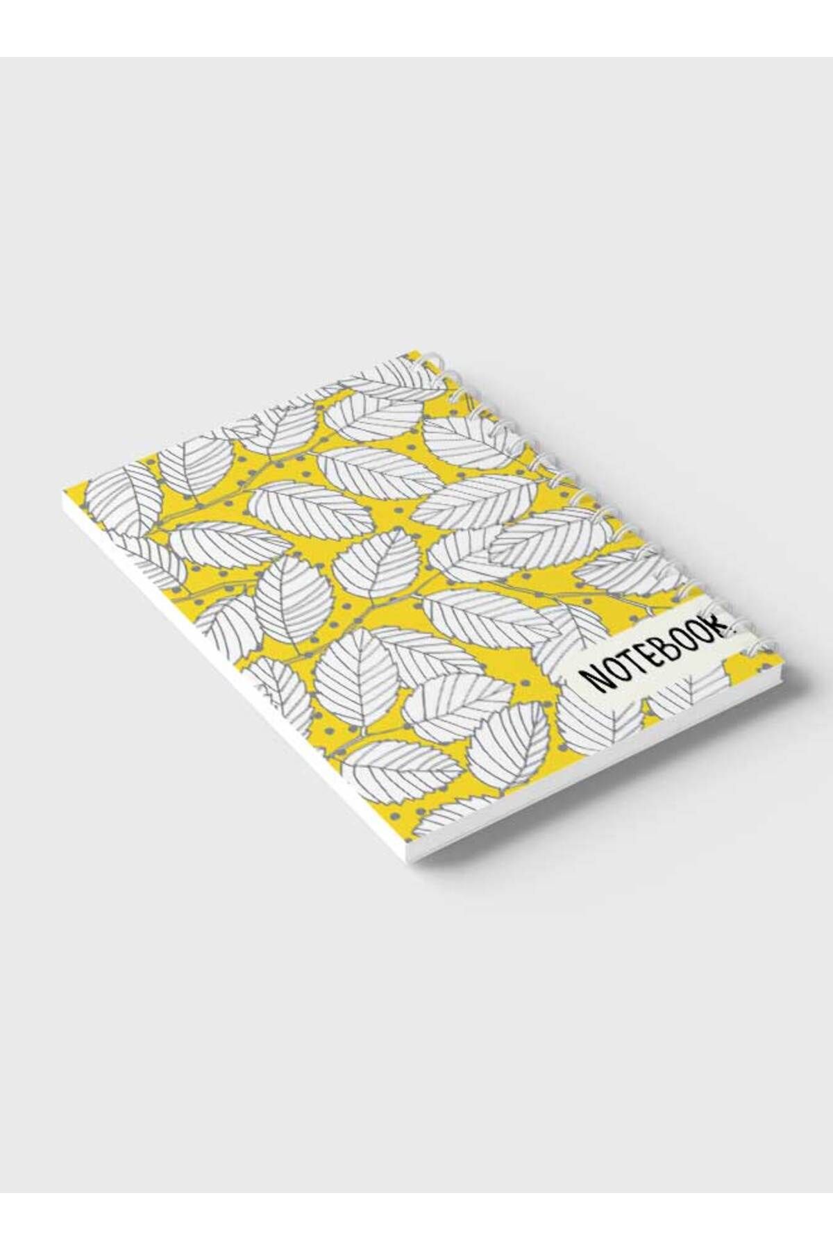 LOWHA-Spiral Notebook with Front and Back Hard Covers Featuring Elm Branches & Leaves Design 6