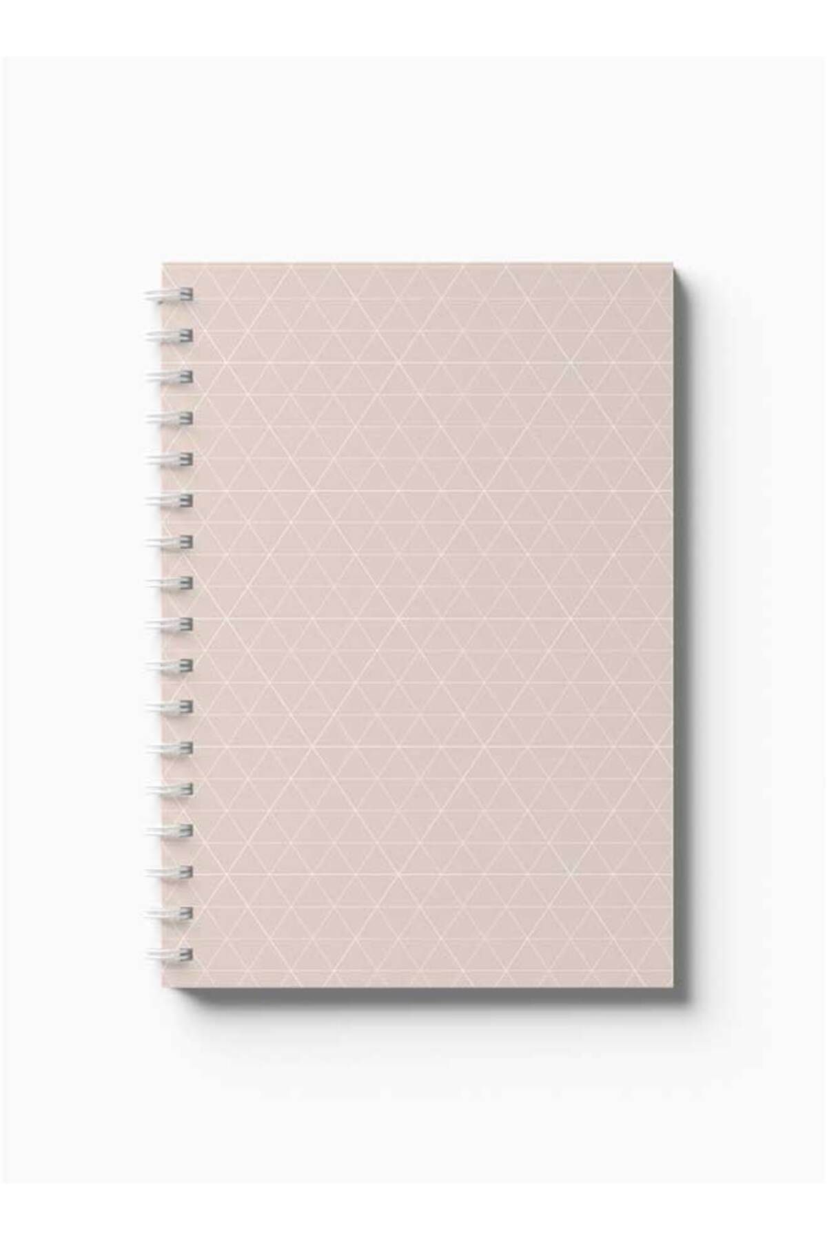 LOWHA-Spiral Notebook with Front and Back Hard Covers Featuring Triangles Design 5