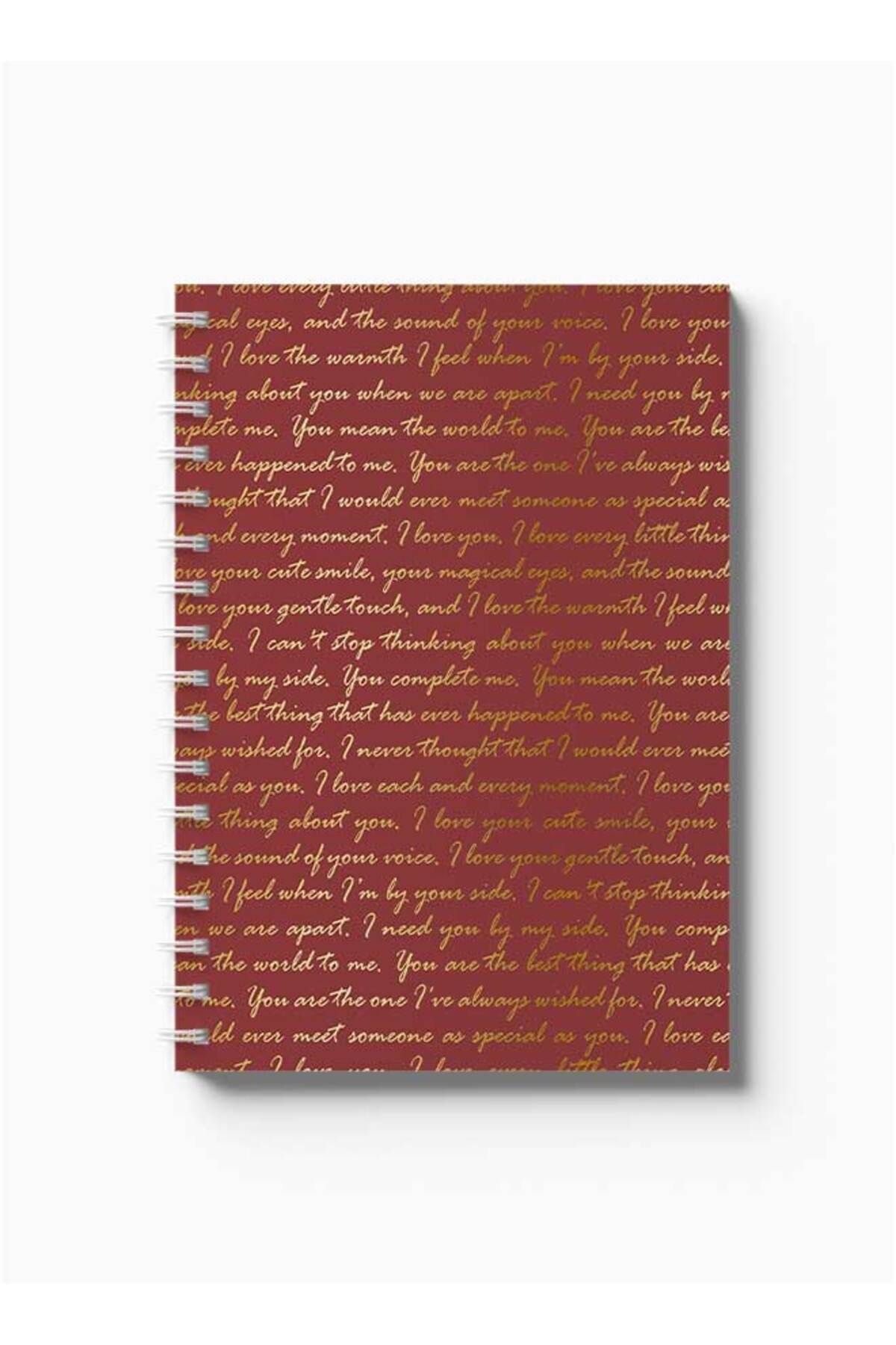 LOWHA-Spiral Notebook with Front and Back Hard Covers Featuring English Quote Design 5