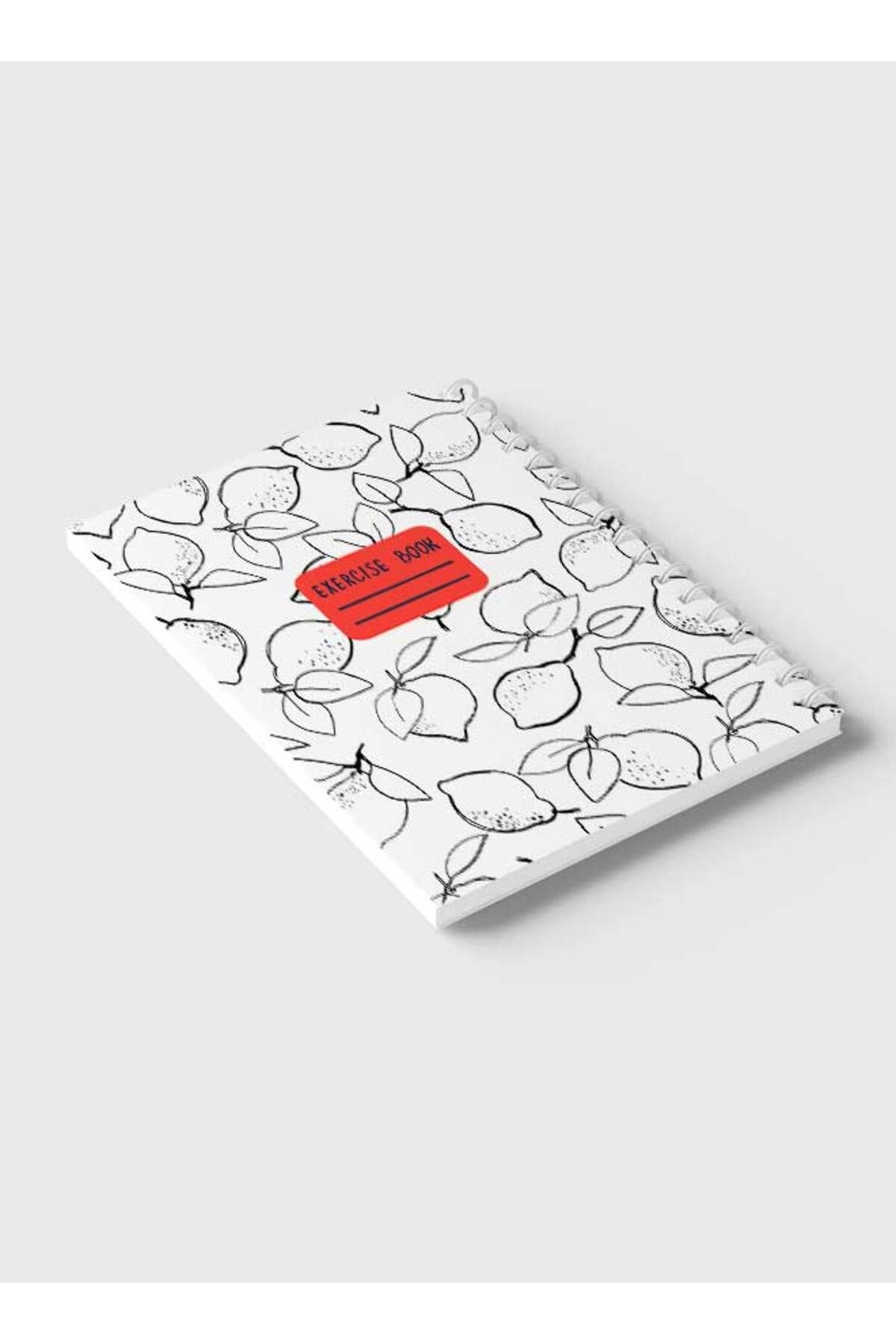 LOWHA-Spiral Notebook with Front and Back Hard Covers Featuring Colorless Lemon Design 6