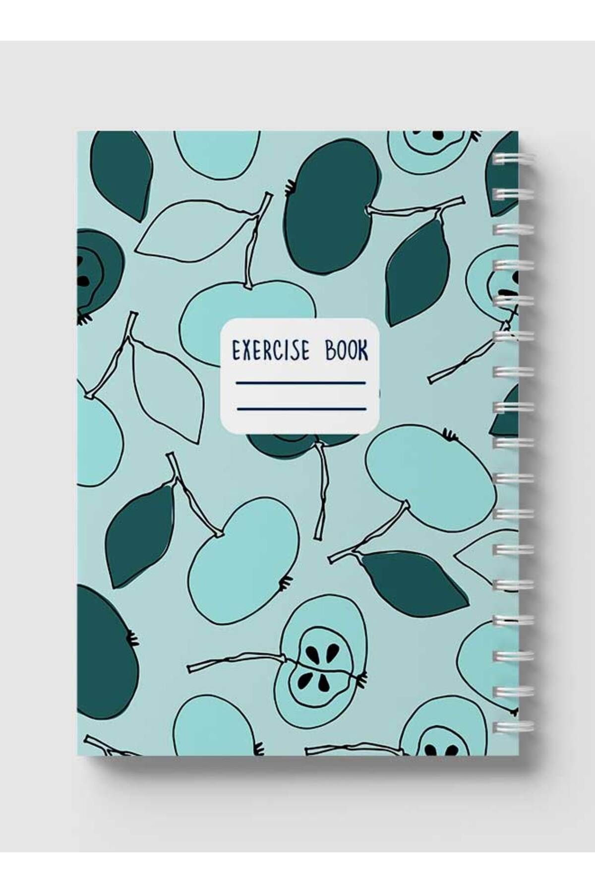 LOWHA-Spiral Notebook with Front and Back Hard Covers Featuring Apples Seamless Design 5