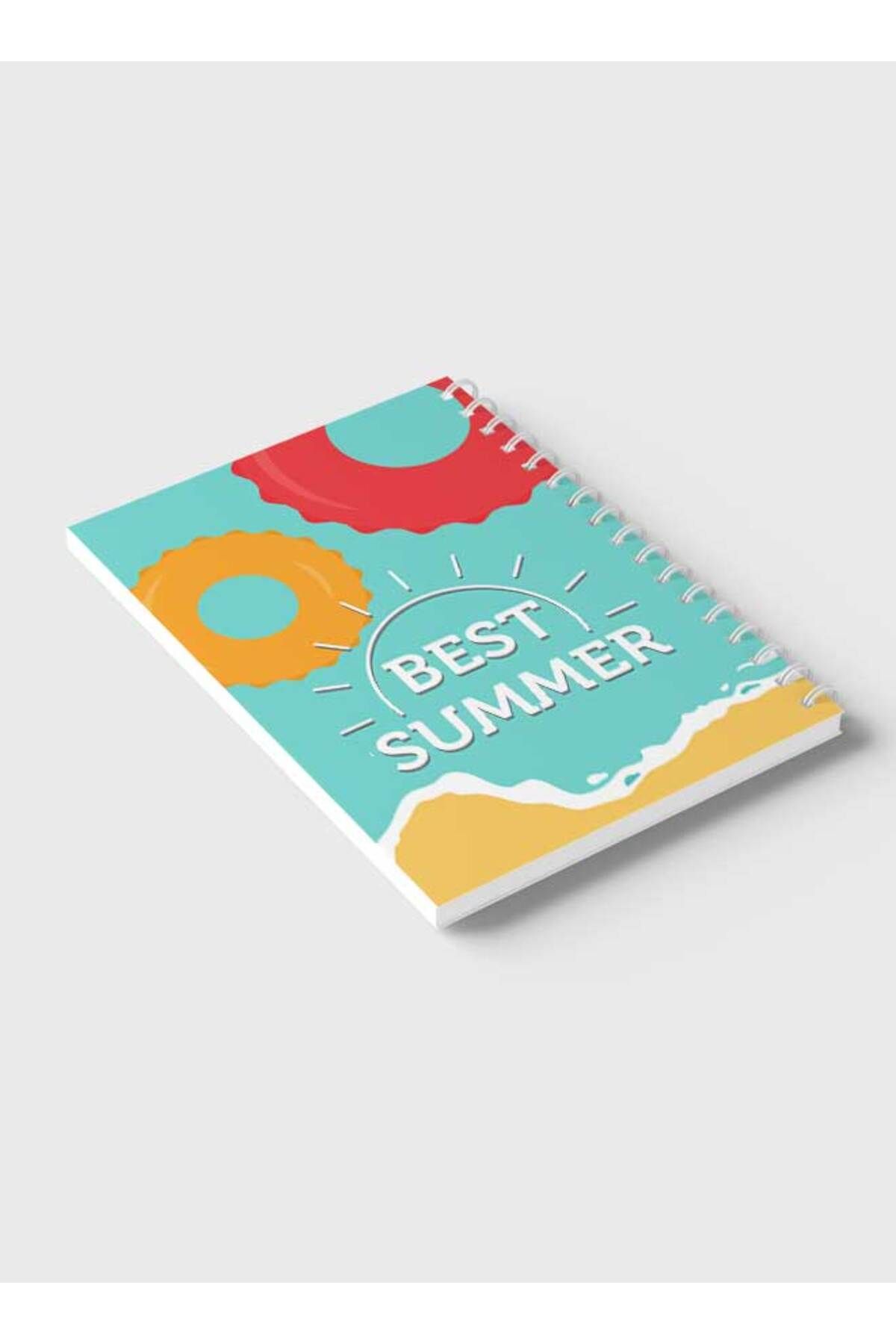 LOWHA-Spiral Notebook with Front and Back Hard Covers Featuring Best Summer Design 6