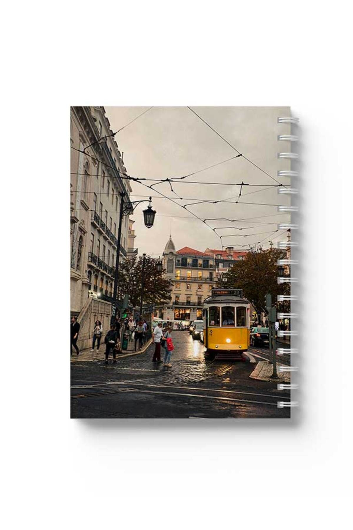 LOWHA-Spiral Notebook with Front and Back Hard Covers Featuring Part of the City Design 1