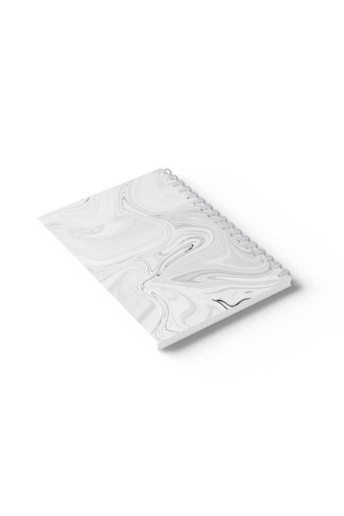 LOWHA-Spiral Notebook with Front and Back Hard Covers Featuring Marble Design 6