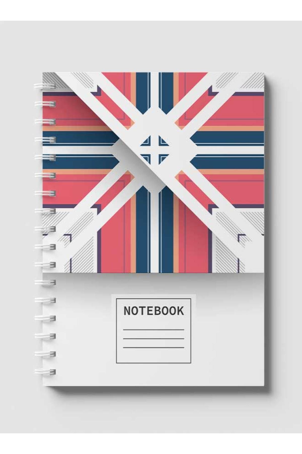 LOWHA-Spiral Notebook with Front and Back Hard Covers Featuring Futuristic Shape Design 1