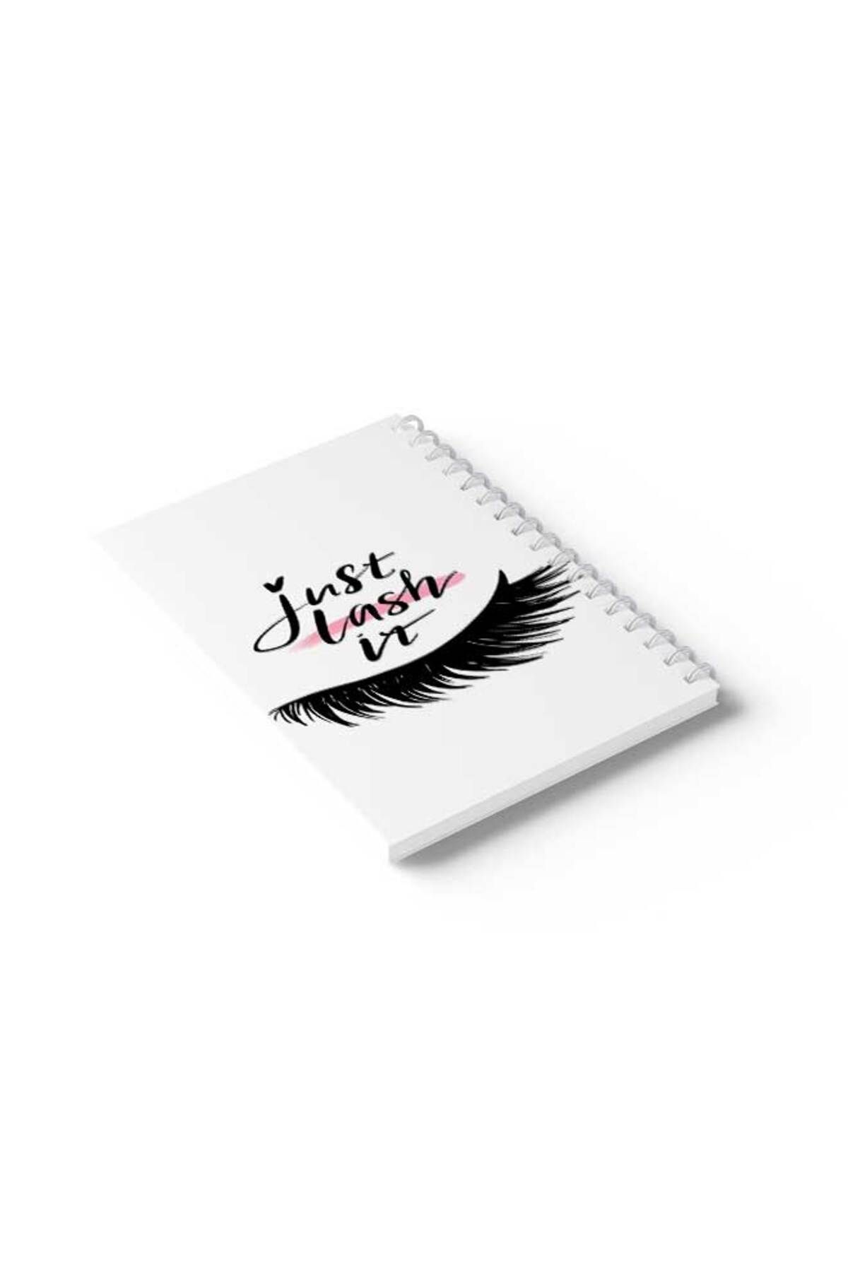 LOWHA-Spiral Notebook with Front and Back Hard Covers Featuring Just Lash It Design 6