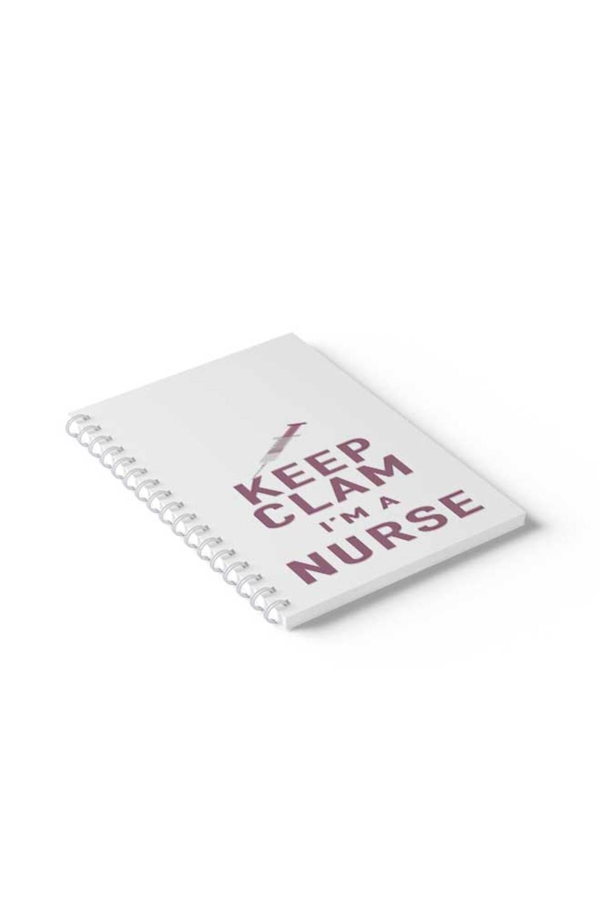 LOWHA-Spiral Notebook with Front and Back Hard Covers Featuring Keep Calm I'm A Nurse Design 2