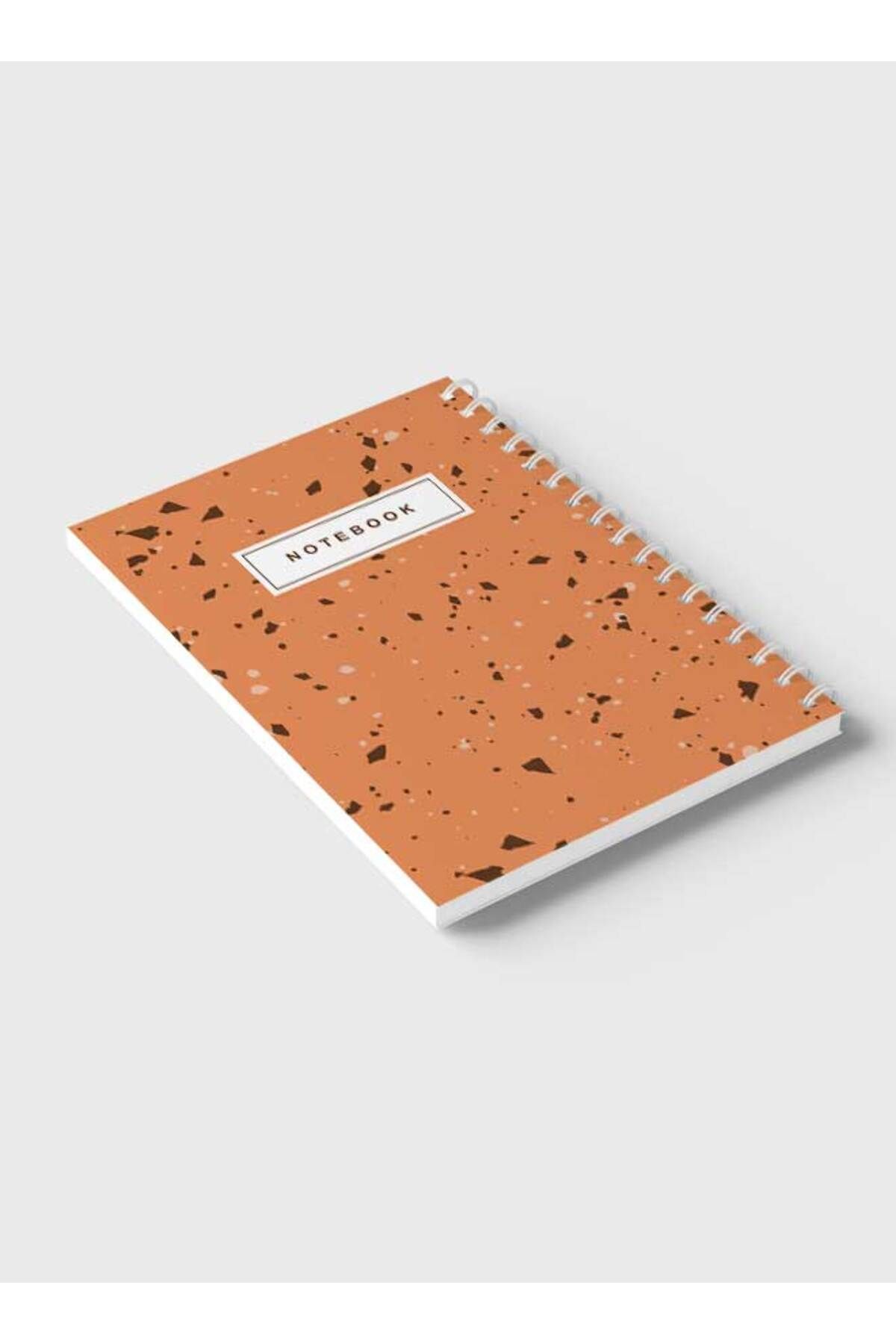 LOWHA-Spiral Notebook with Front and Back Hard Covers Featuring Terrazzo Style Design 6
