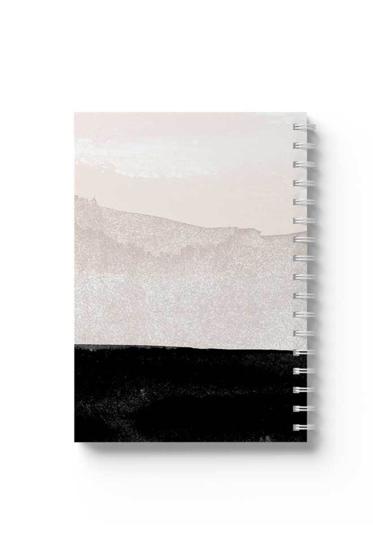 LOWHA-Spiral Notebook with Front and Back Hard Covers Featuring Dark Design 1
