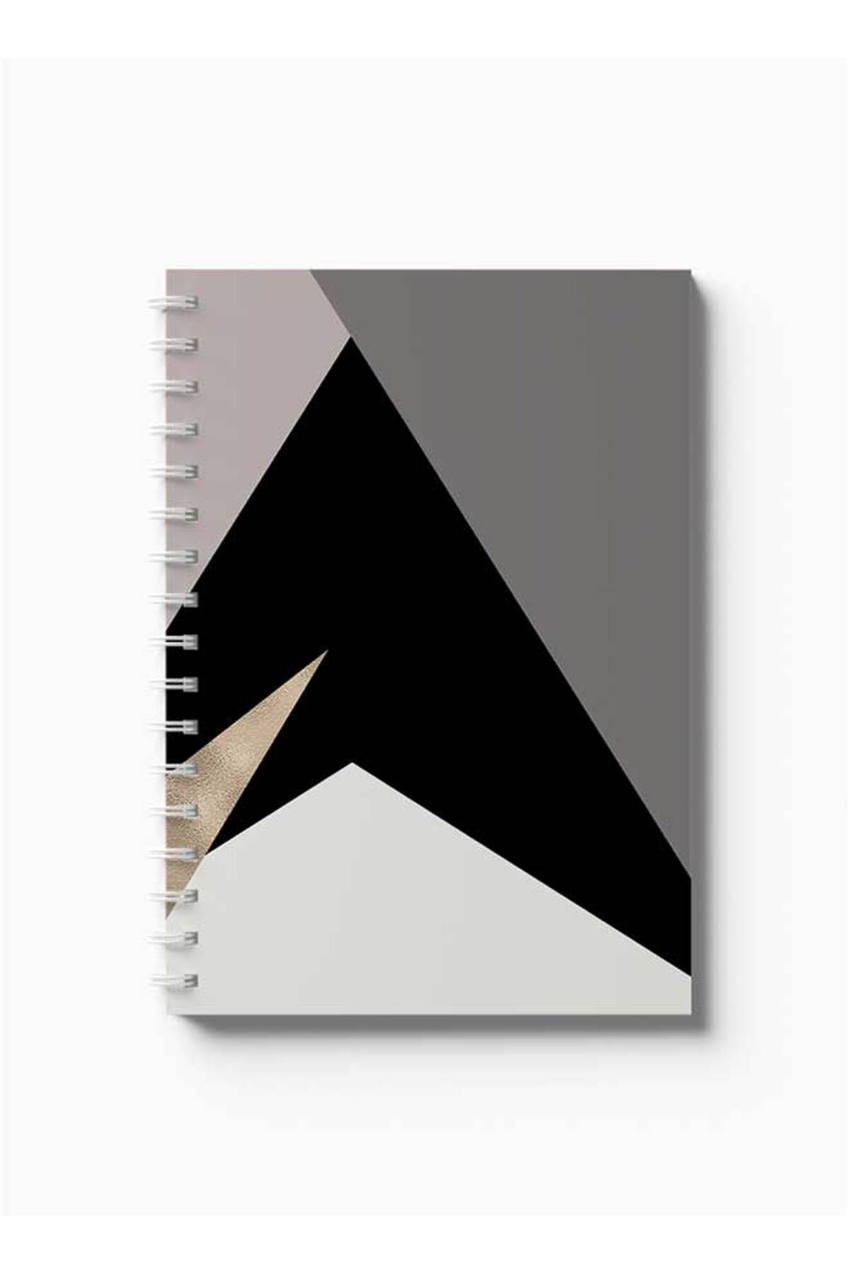 LOWHA-Spiral Notebook with Front and Back Hard Covers Featuring Shapes Design 5