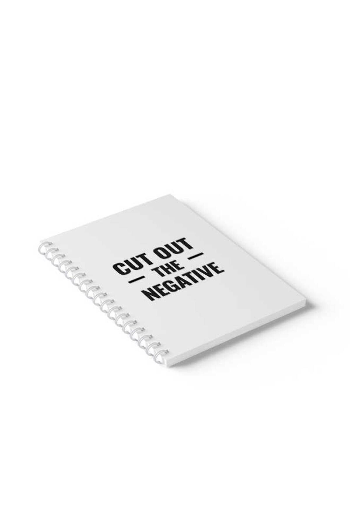 LOWHA-Spiral Notebook with Front and Back Hard Covers Featuring Cut Out the Negative Design 2