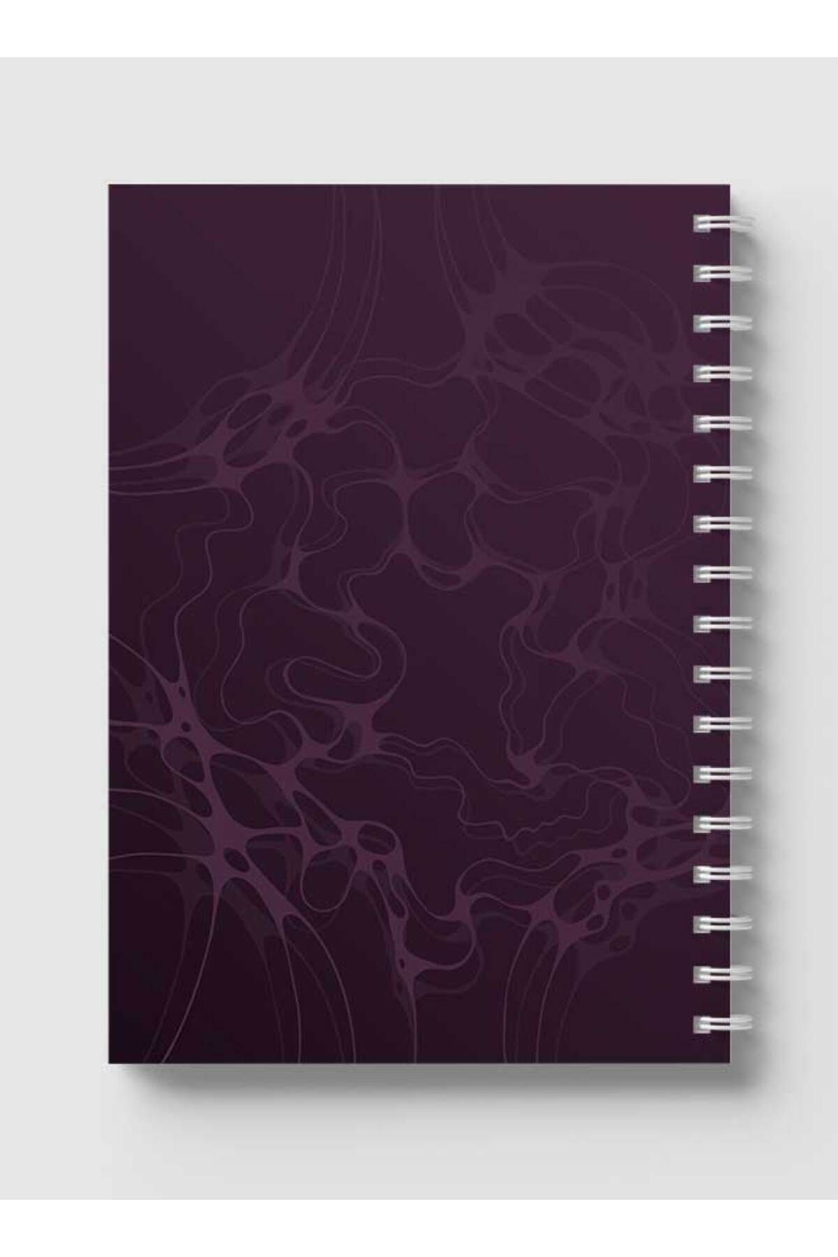 LOWHA-Spiral Notebook with Front and Back Hard Covers Featuring Abstract Water Effect Design 5