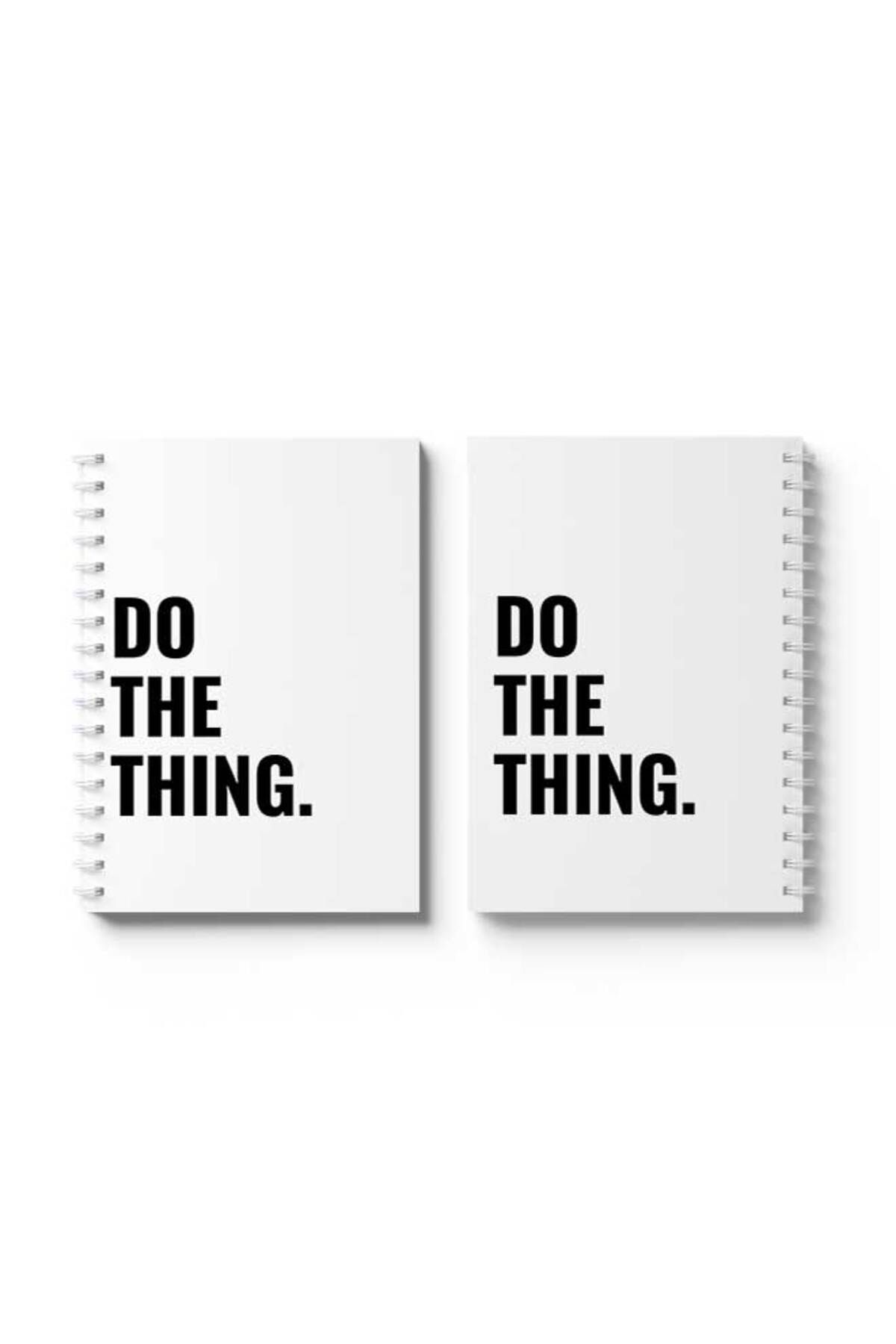 LOWHA-Spiral Notebook with Front and Back Hard Covers Featuring Do the Thing Design 4
