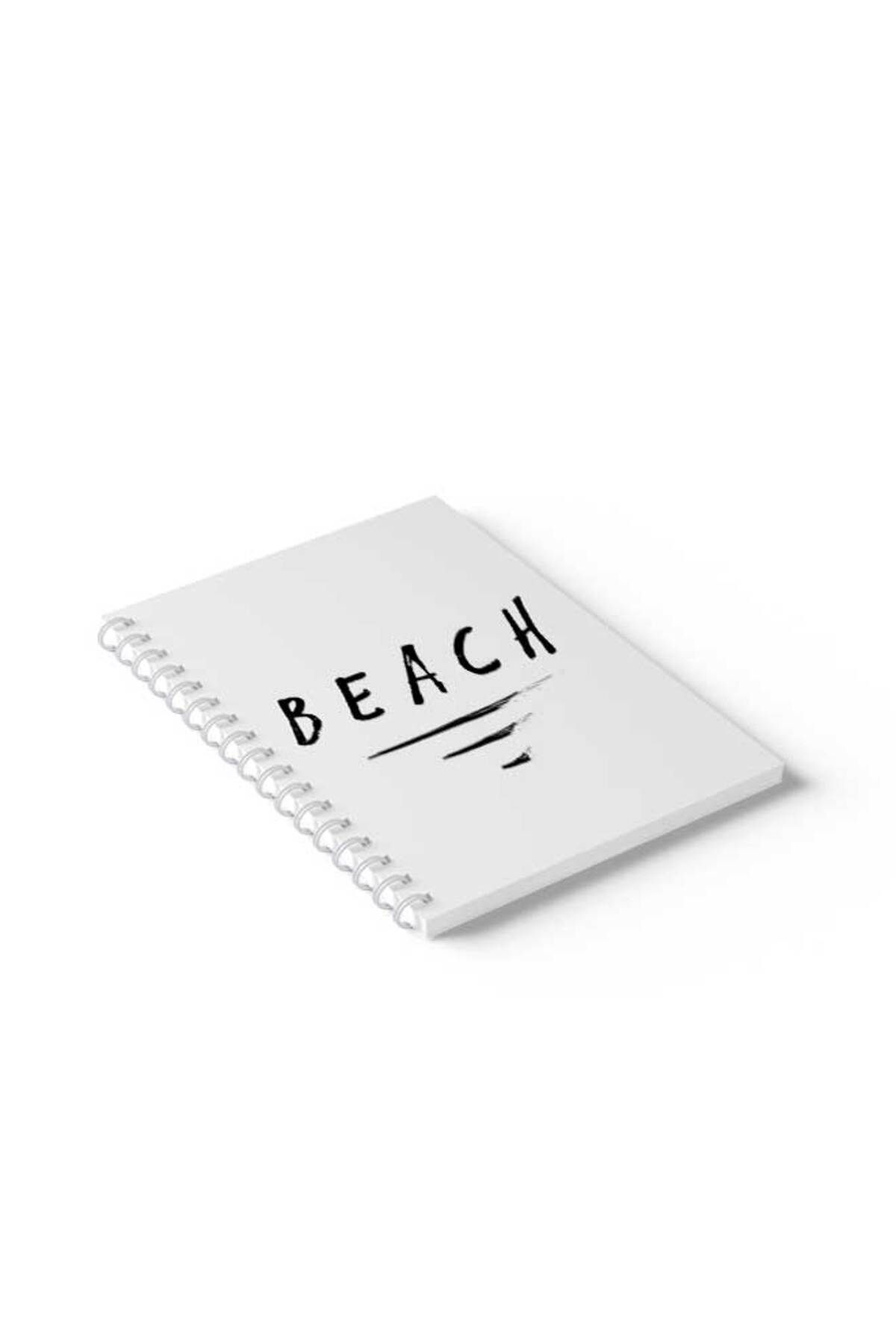 LOWHA-Spiral Notebook with Front and Back Hard Covers Featuring Beach Design 2