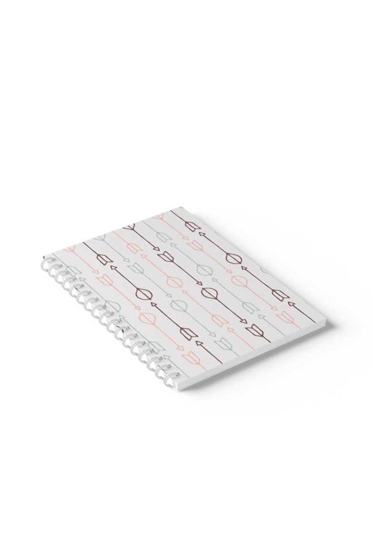 LOWHA-Spiral Notebook with Front and Back Hard Covers Featuring Arrows Design 2
