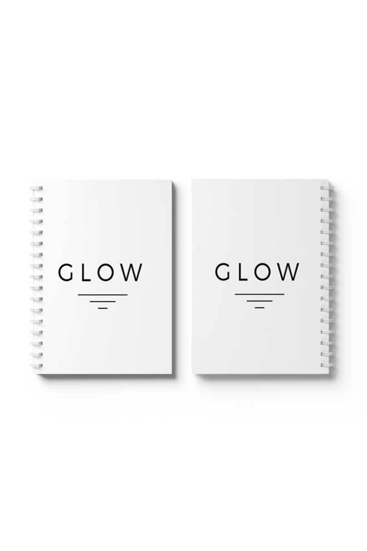 LOWHA-Spiral Notebook with Front and Back Hard Covers Featuring Glow Design 4