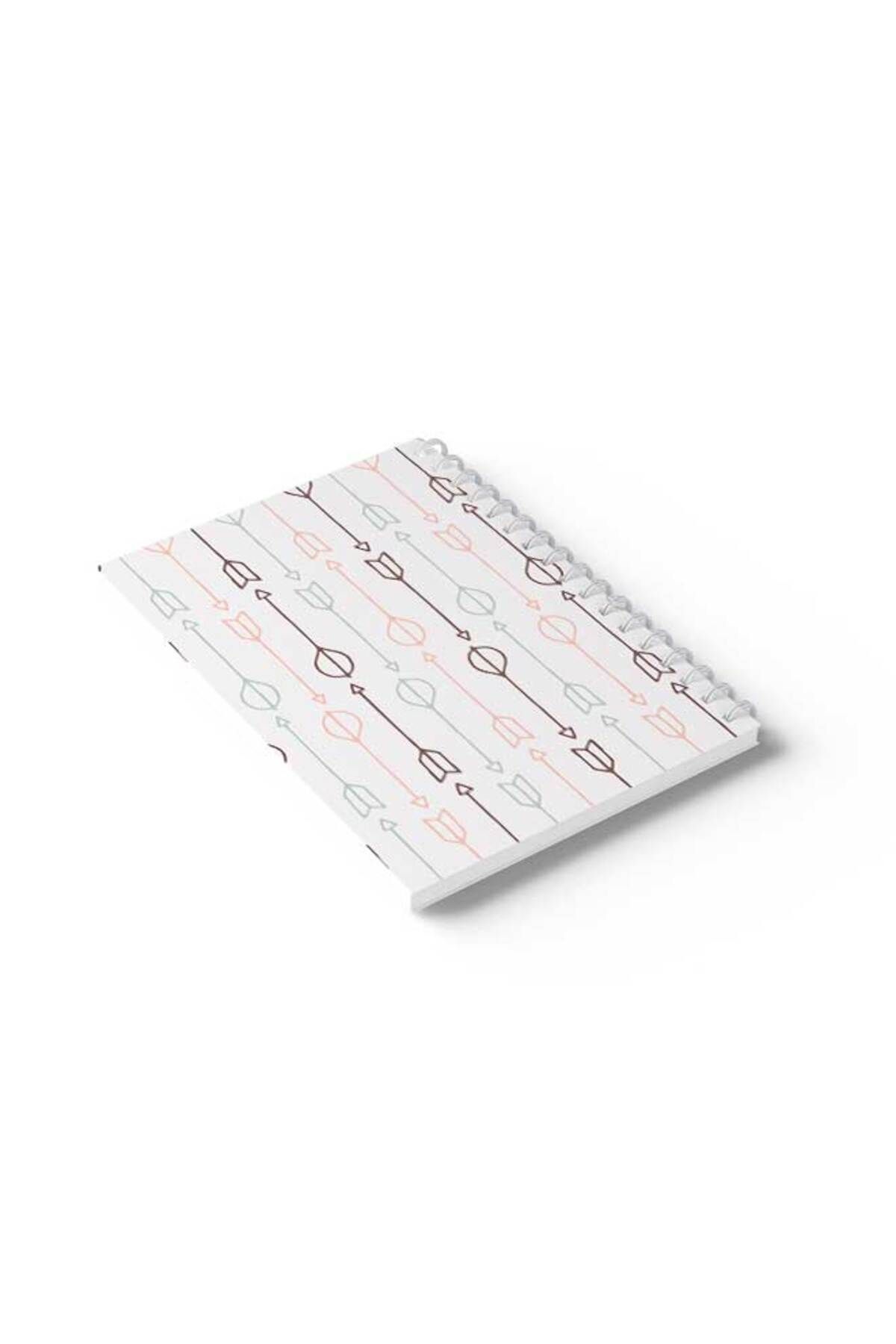 LOWHA-Spiral Notebook with Front and Back Hard Covers Featuring Arrows Design 6