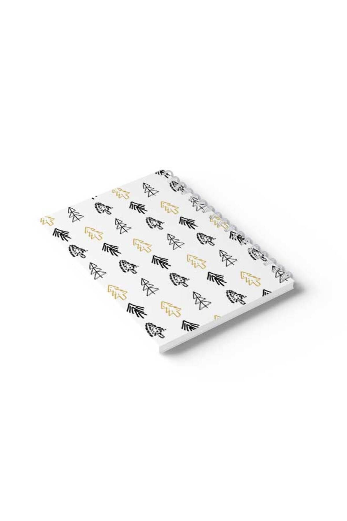 LOWHA-Spiral Notebook with Front and Back Hard Covers Featuring Pine Trees Design 6