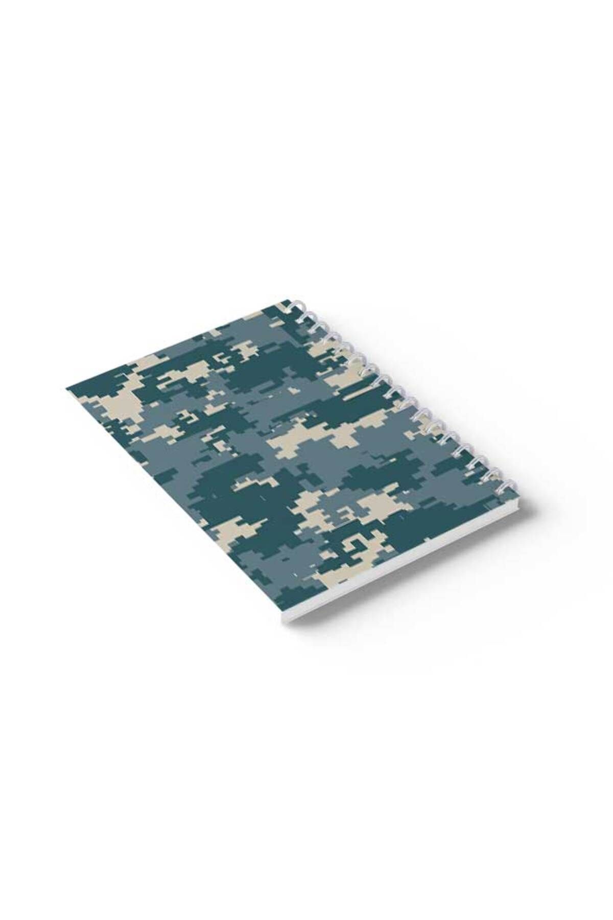 LOWHA-Spiral Notebook with Front and Back Hard Covers Featuring Pixels Design 6