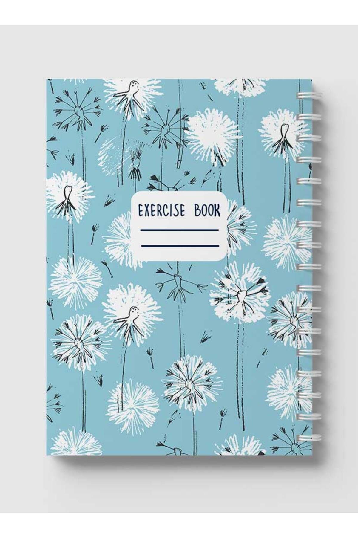 LOWHA-Spiral Notebook with Front and Back Hard Covers Featuring Dandelions Design 5