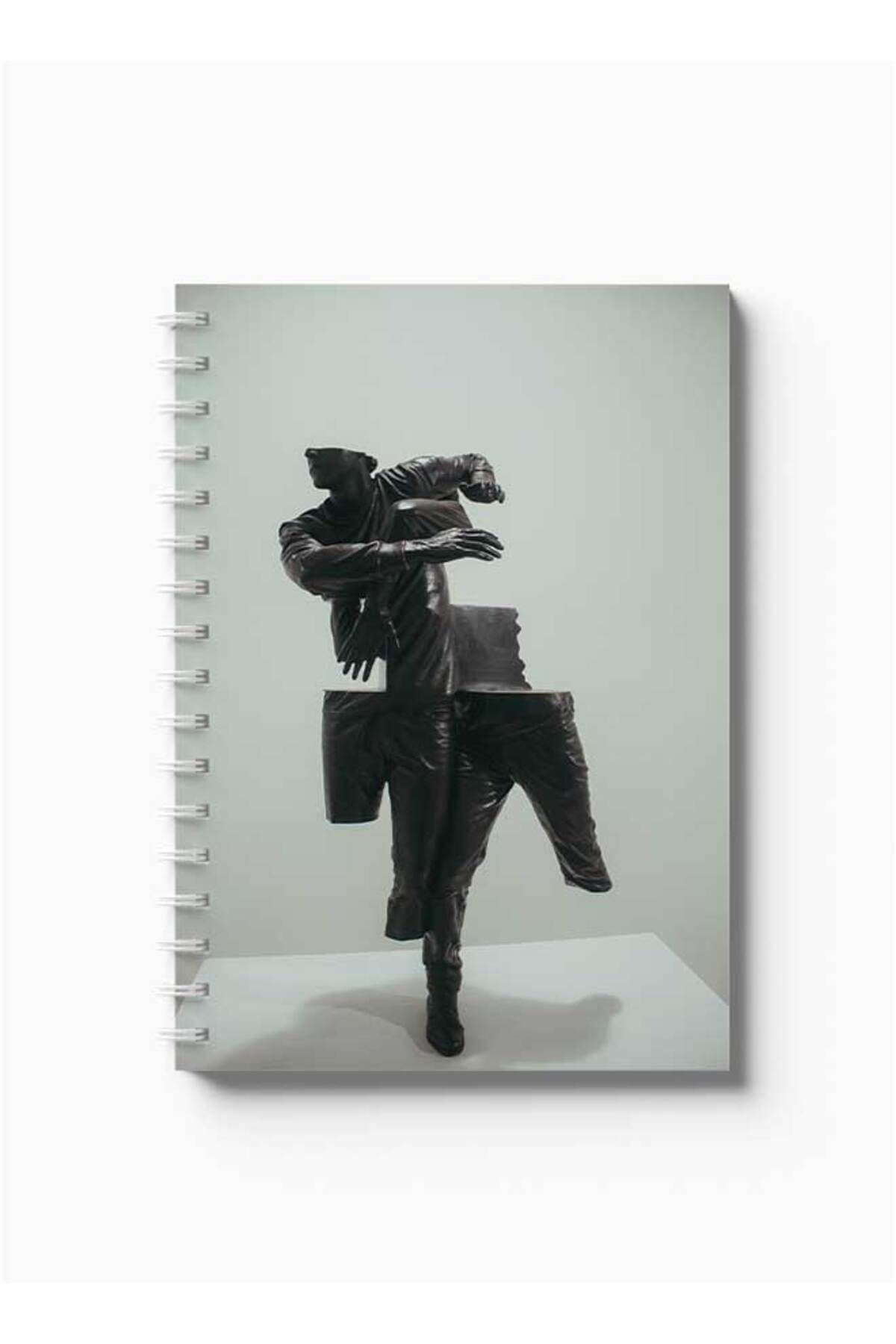 LOWHA-Spiral Notebook with Front and Back Hard Covers Featuring Parted Design 5