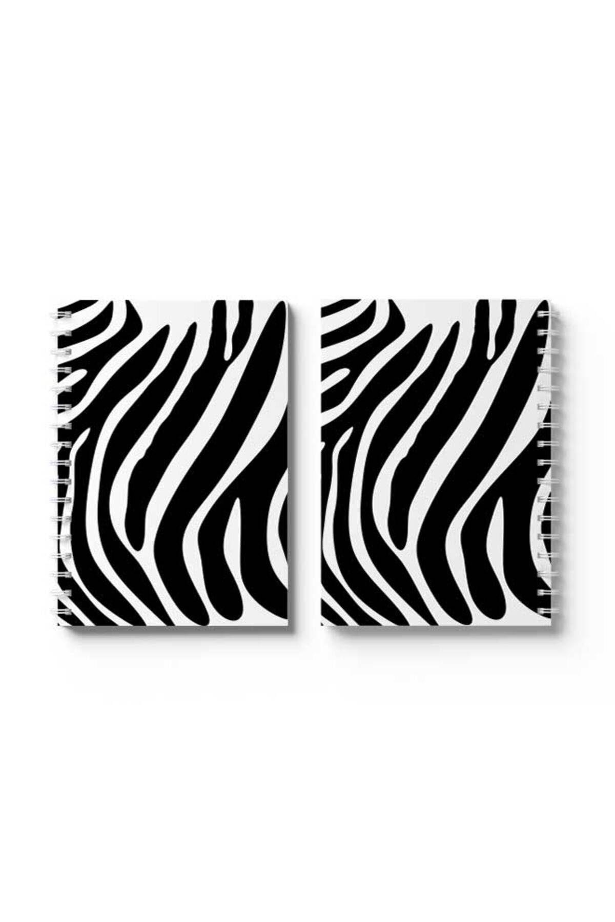 LOWHA-Spiral Notebook with Front and Back Hard Covers Featuring Black And White Design 4