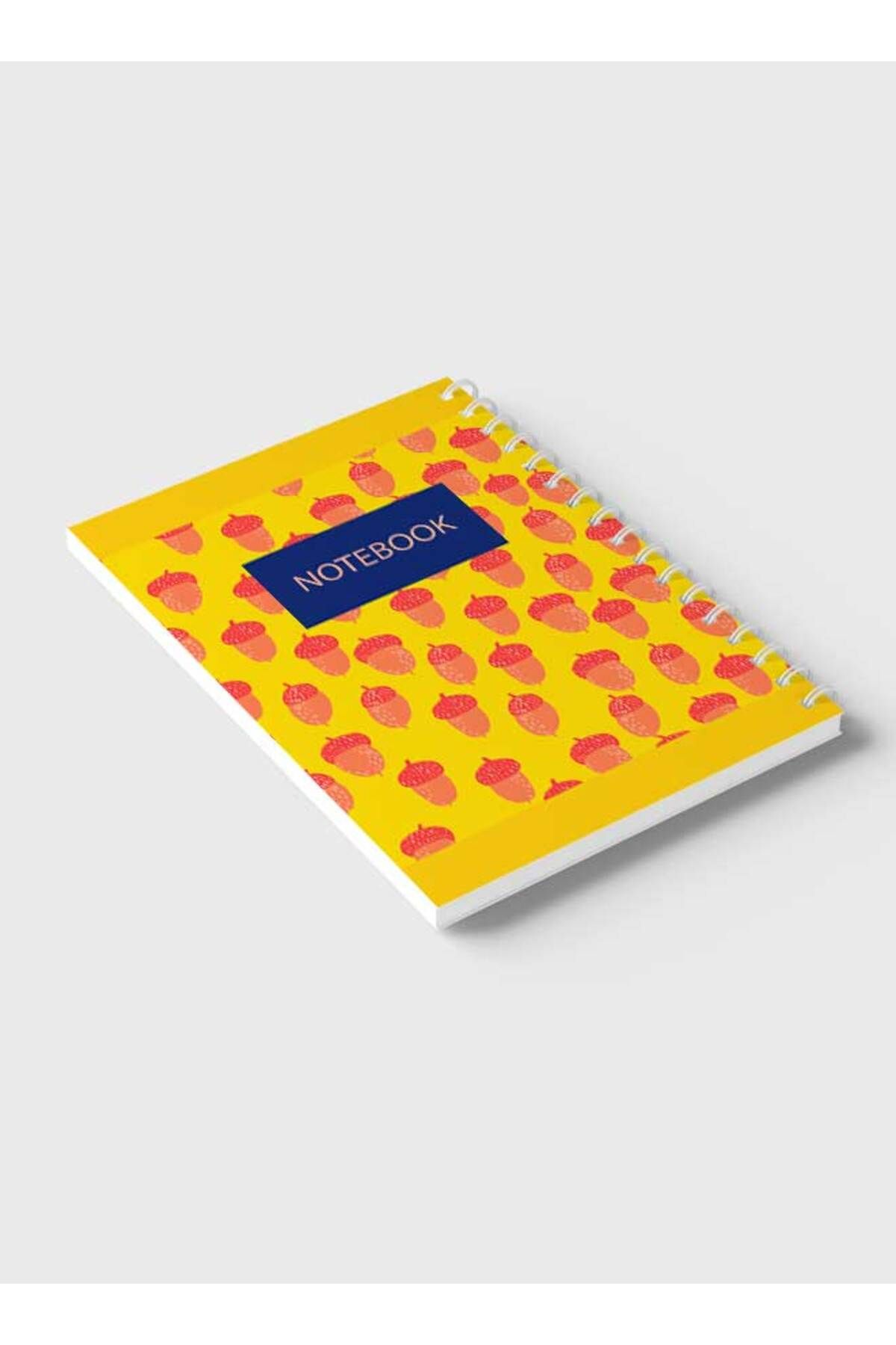 LOWHA-Spiral Notebook with Front and Back Hard Covers Featuring Acorn Design 6