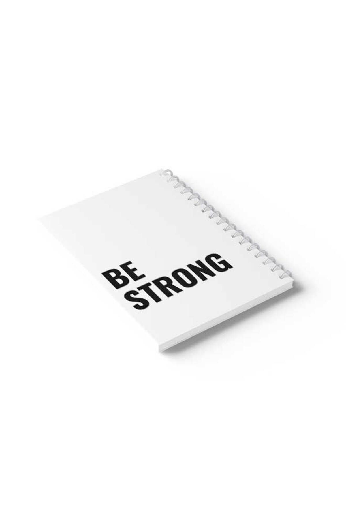 LOWHA-Spiral Notebook with Front and Back Hard Covers Featuring Be Strong Design 6