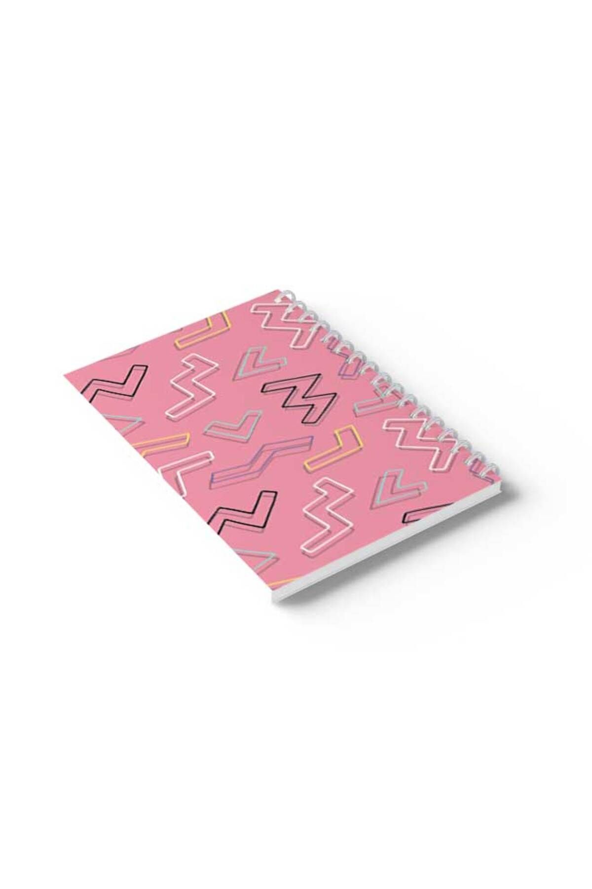 LOWHA-Spiral Notebook with Front and Back Hard Covers Featuring Zig Zag Design 6