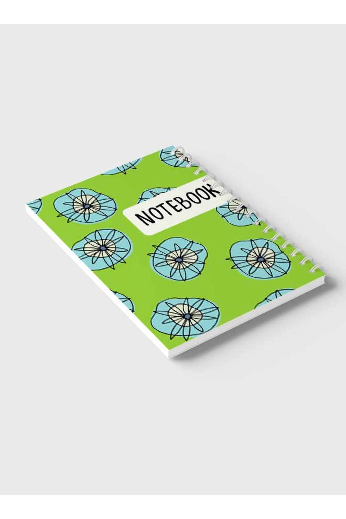 LOWHA-Spiral Notebook with Front and Back Hard Covers Featuring Notebook Hippie Flowers Design 6
