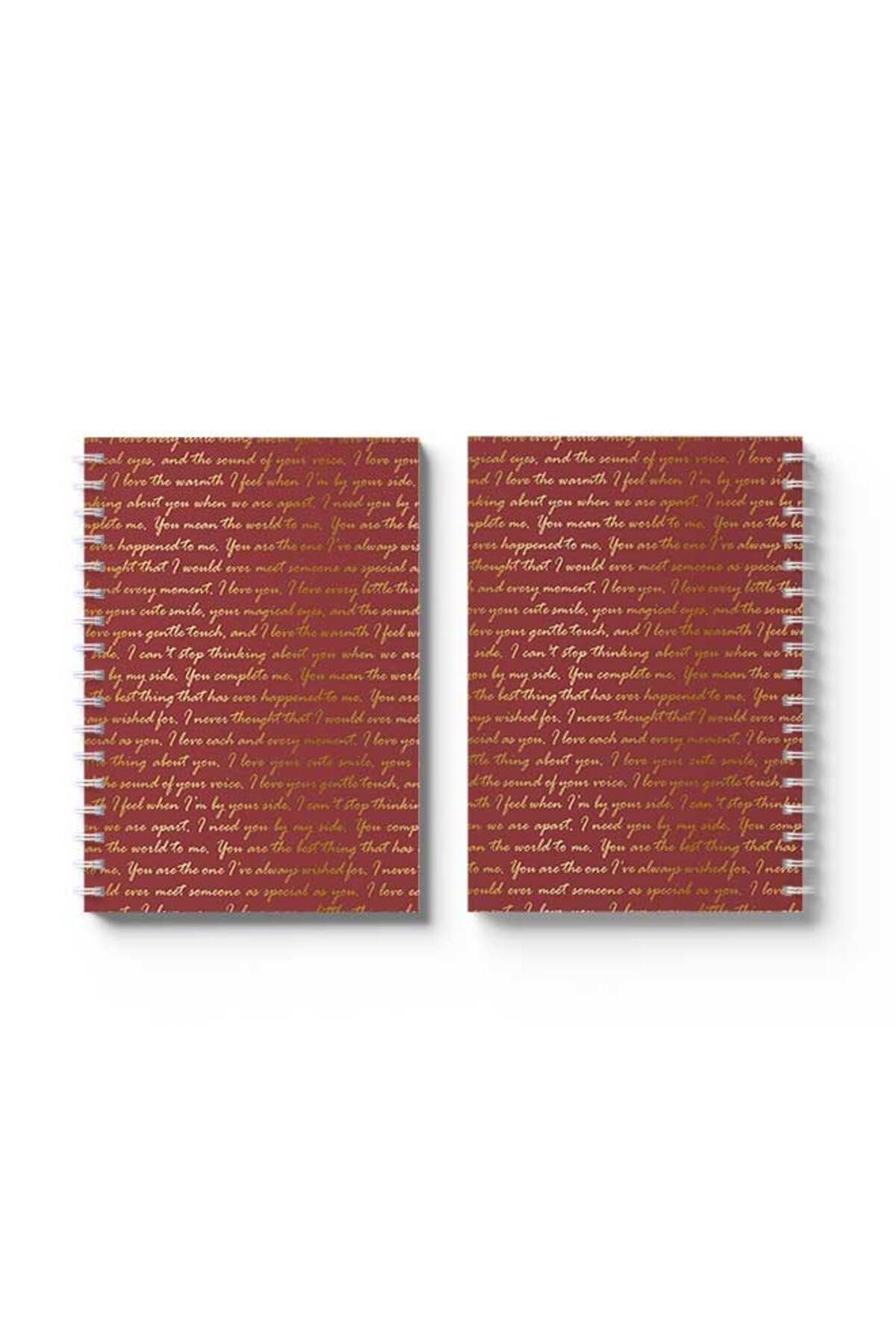 LOWHA-Spiral Notebook with Front and Back Hard Covers Featuring English Quote Design 4