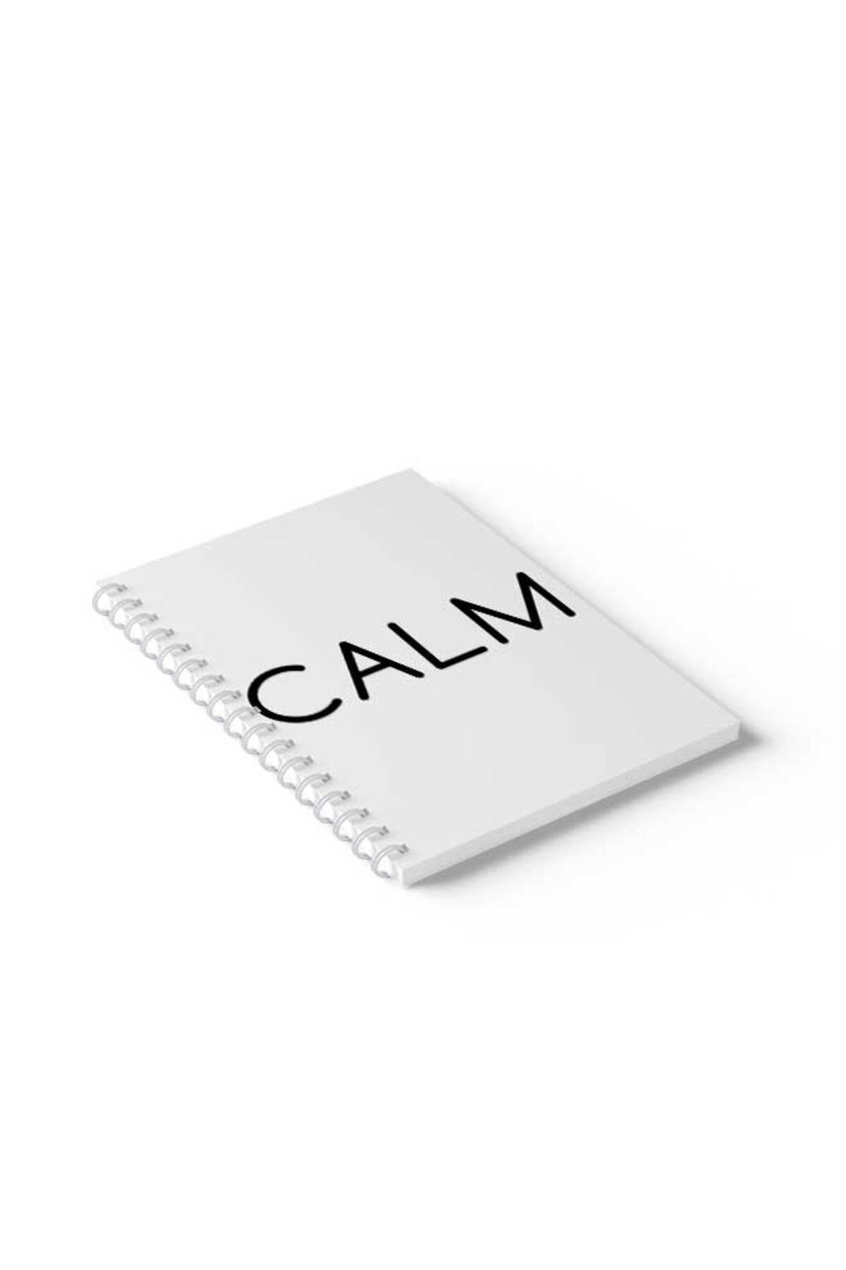 LOWHA-Spiral Notebook with Front and Back Hard Covers Featuring Calm Design 2