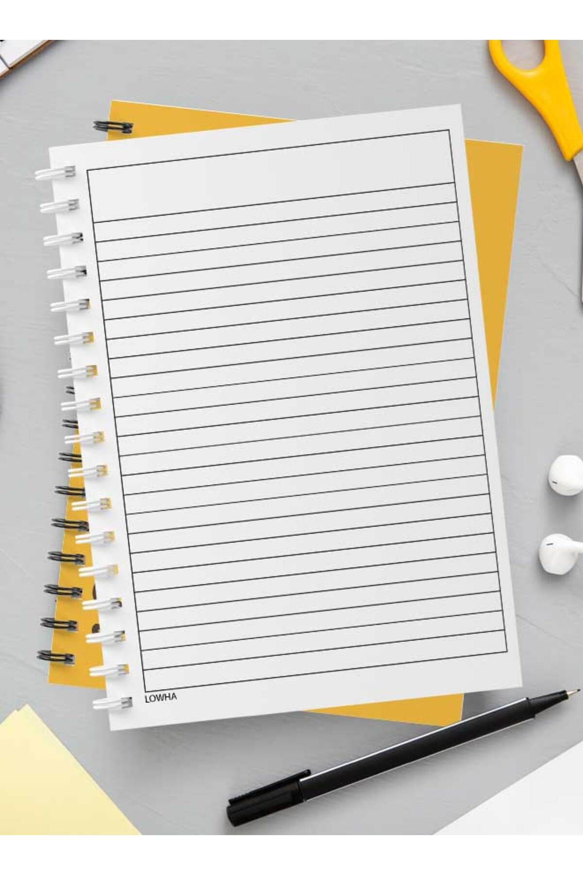 LOWHA-Spiral Notebook with Front and Back Hard Covers Featuring Hello Summer & Ice Cream Design 3