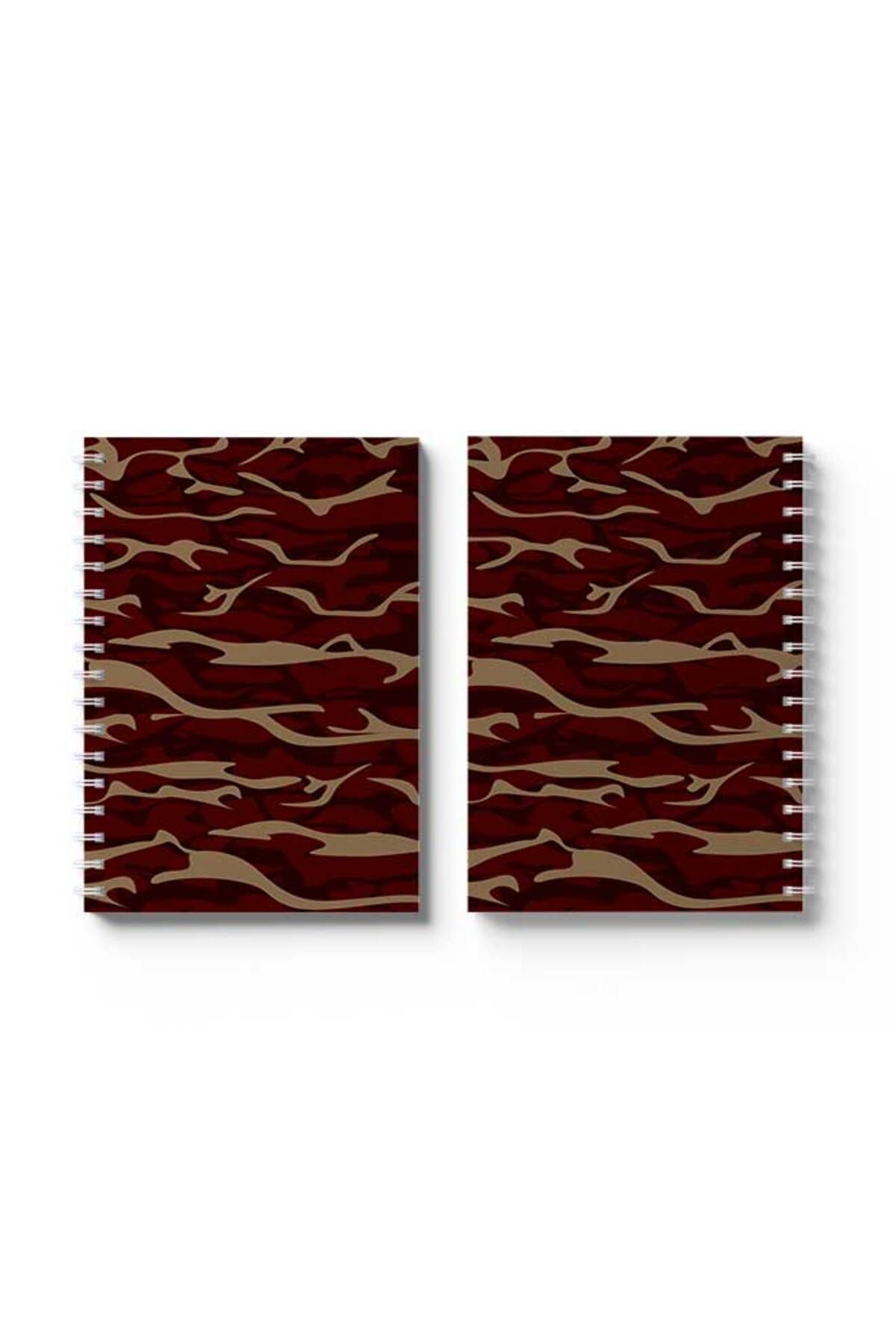 LOWHA-Spiral Notebook with Front and Back Hard Covers Featuring Shapes Design 4