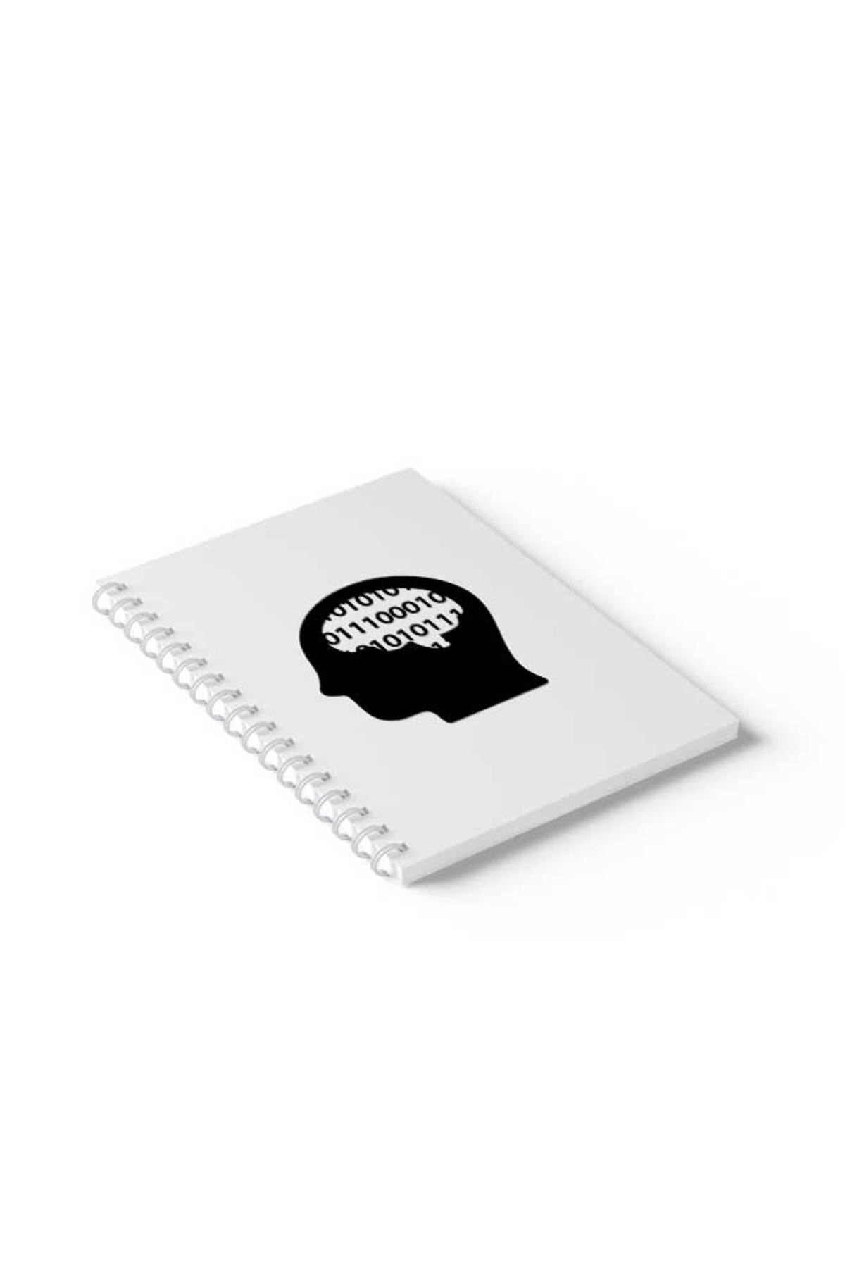 LOWHA-Spiral Notebook with Front and Back Hard Covers Featuring Thoughts Design 2