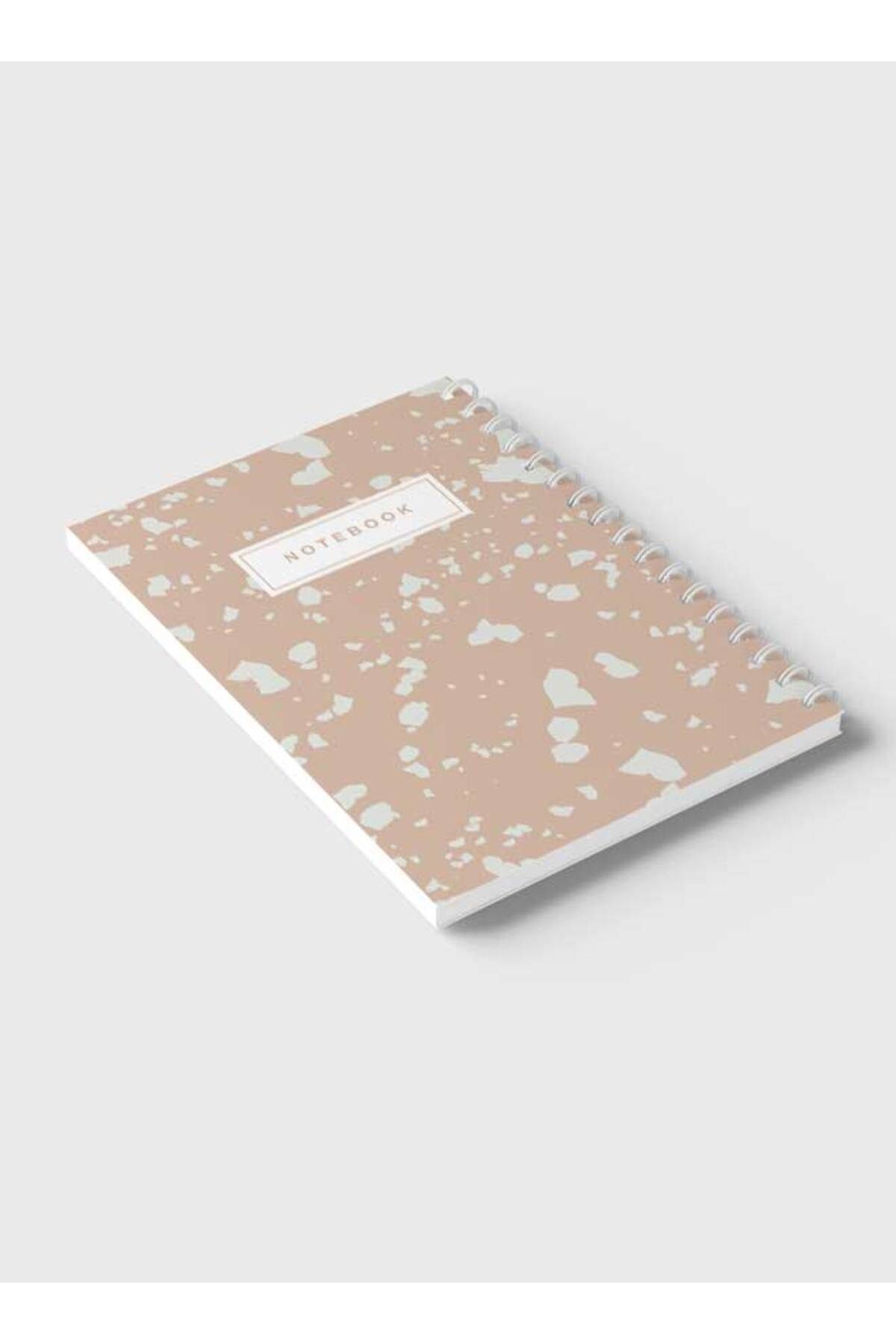 LOWHA-Spiral Notebook with Front and Back Hard Covers Featuring Terrazzo Style Design 6