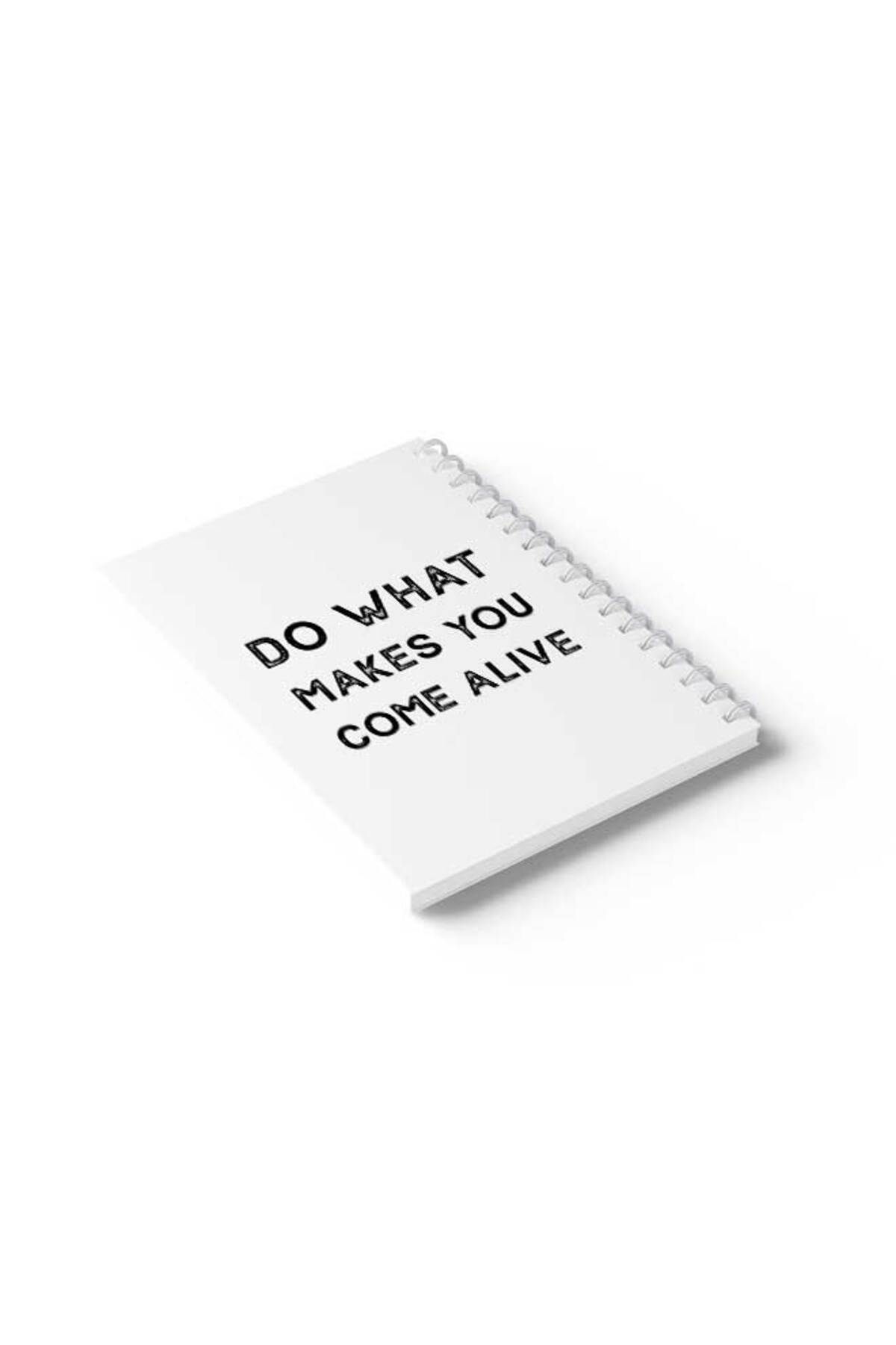 LOWHA-Spiral Notebook with Front and Back Hard Covers Featuring Do What Makes Youy Come Alive Design 6