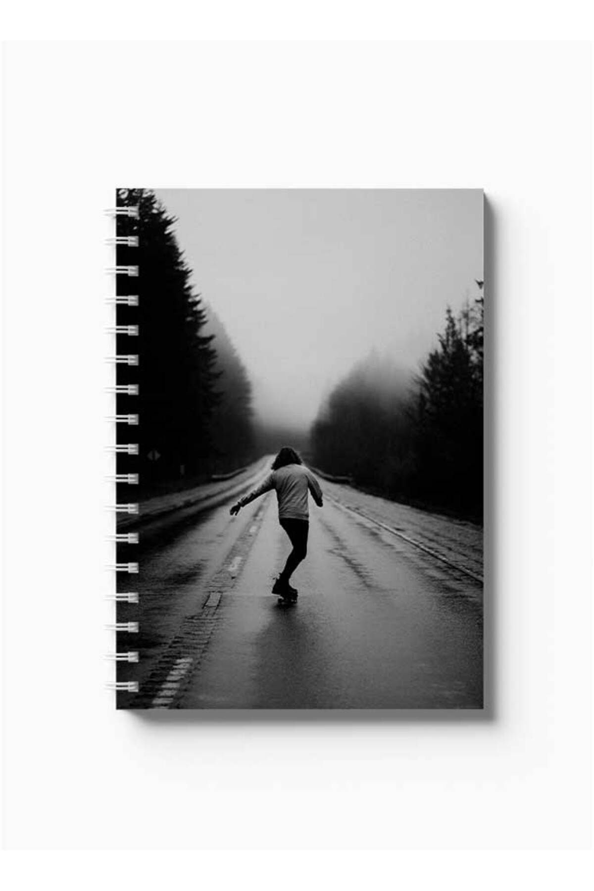 LOWHA-Spiral Notebook with Front and Back Hard Covers Featuring Dancing in the Street Design 5