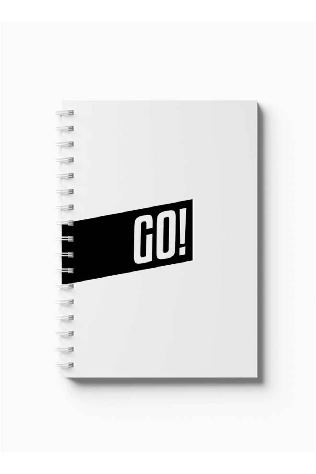 LOWHA-Spiral Notebook with Front and Back Hard Covers Featuring Go! Design 5