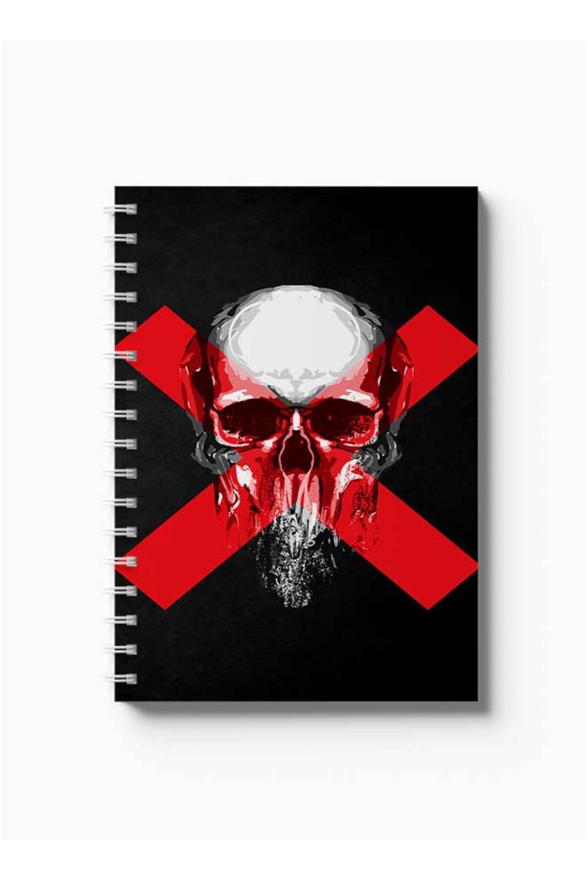 LOWHA-Spiral Notebook with Front and Back Hard Covers Featuring Danger Design 5