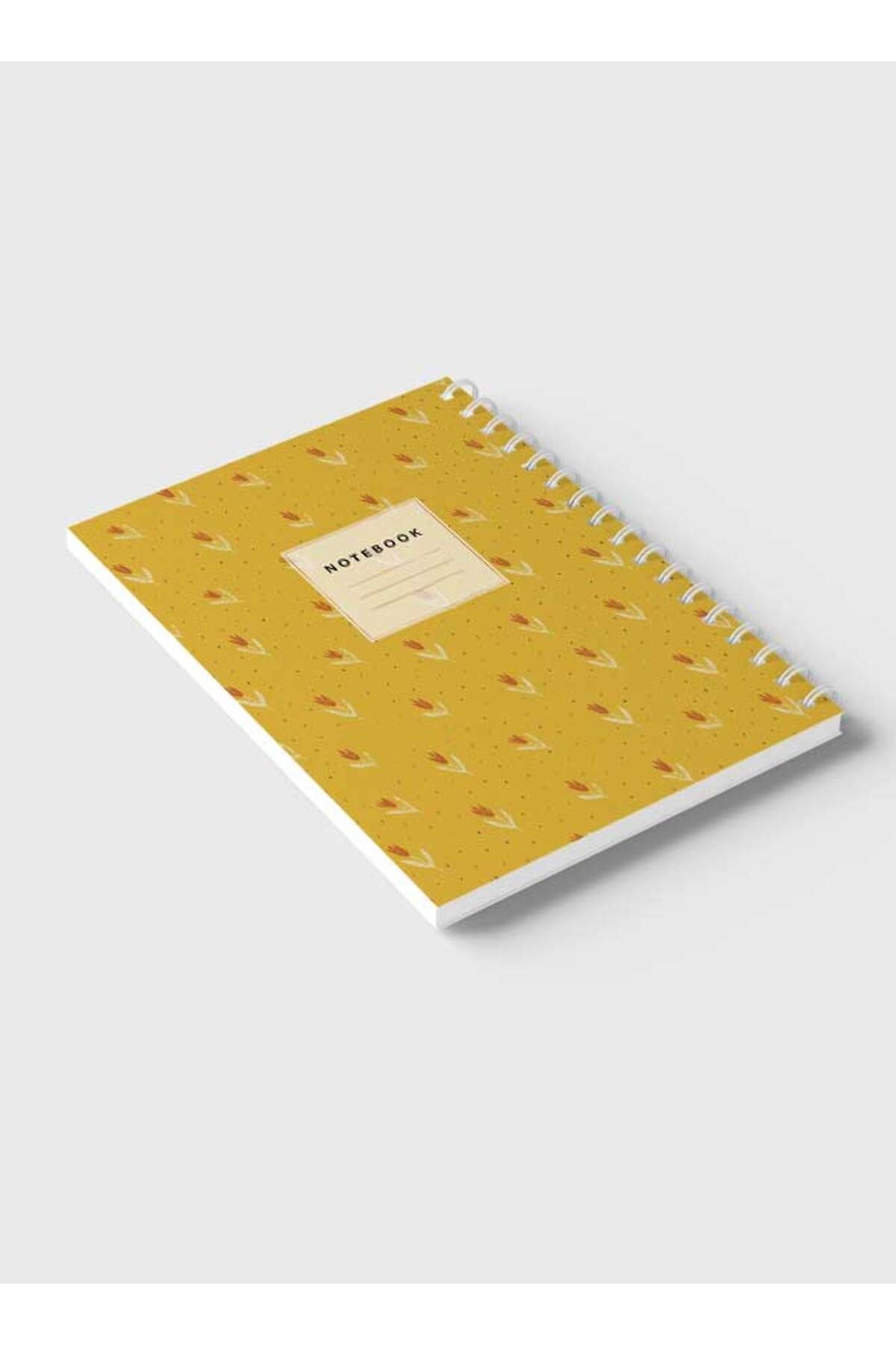 LOWHA-Spiral Notebook with Front and Back Hard Covers Featuring Abstract Floral Design 6