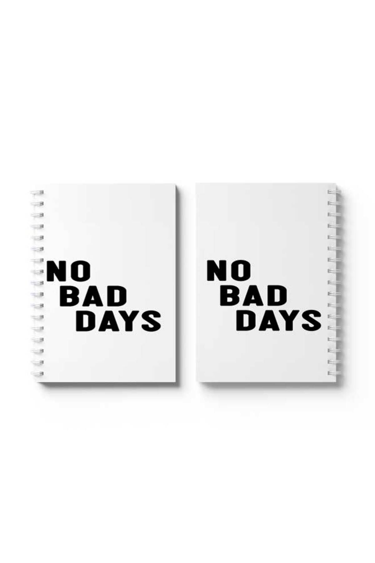 LOWHA-Spiral Notebook with Front and Back Hard Covers Featuring No Bad Days Design 4