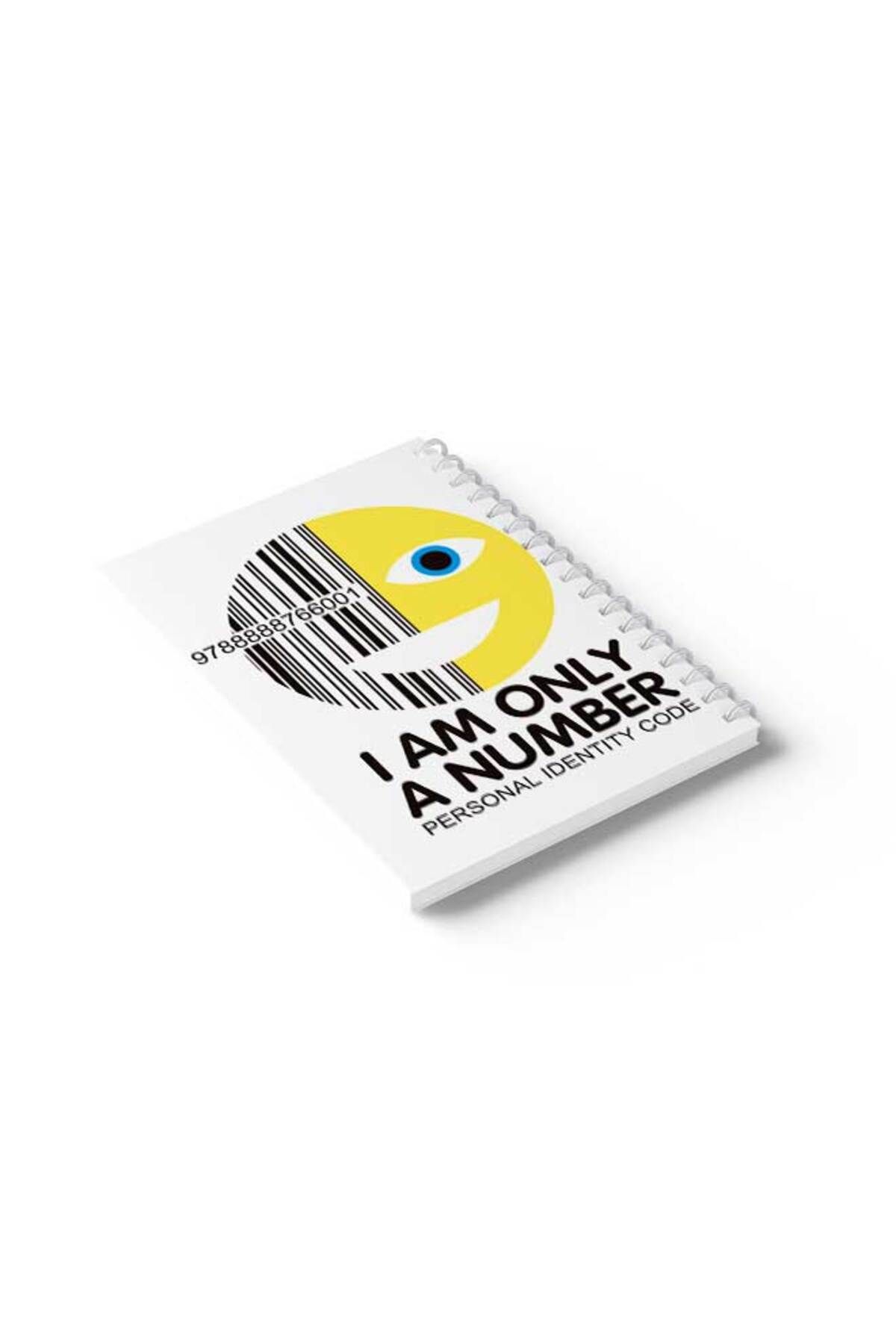 LOWHA-Spiral Notebook with Front and Back Hard Covers Featuring I Am Only A number Design 6