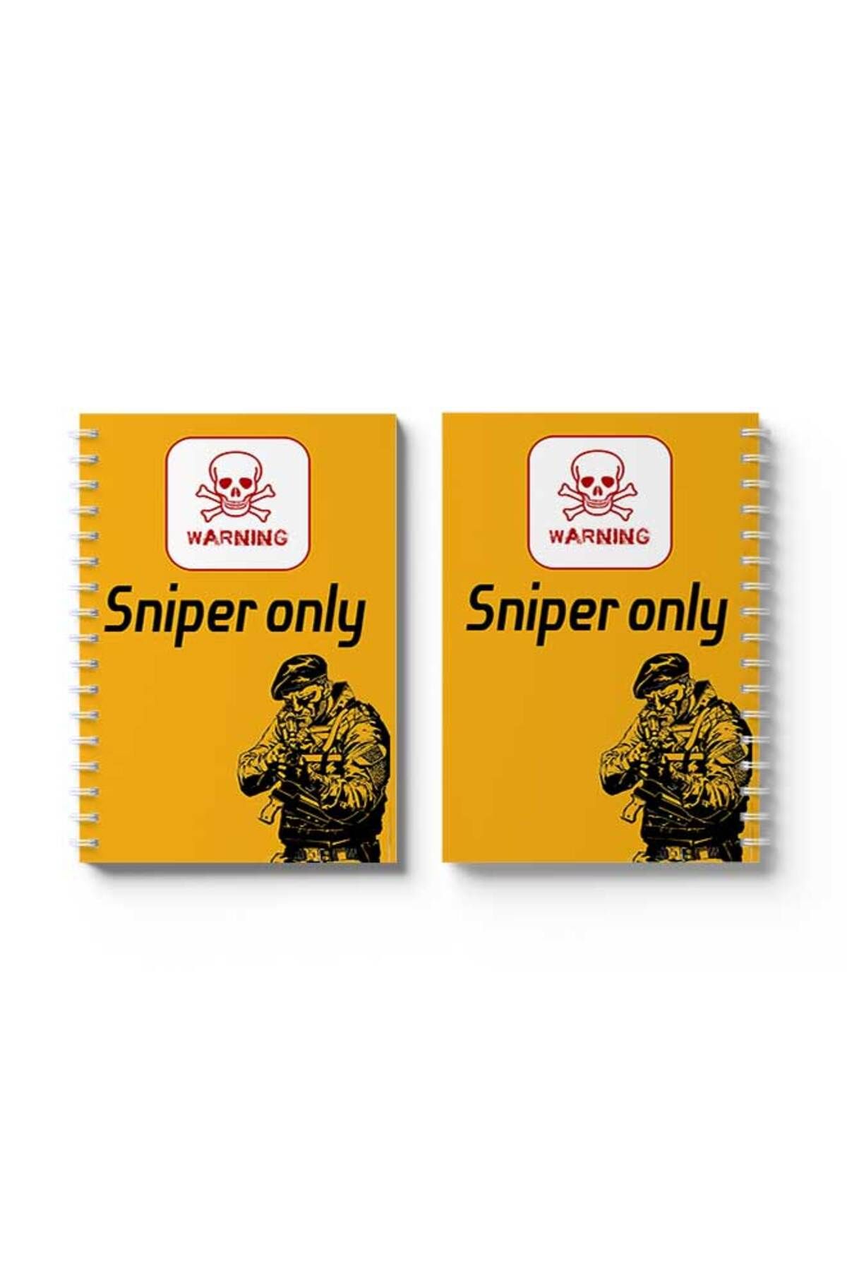 LOWHA-Spiral Notebook with Front and Back Hard Covers Featuring Warning Design 4