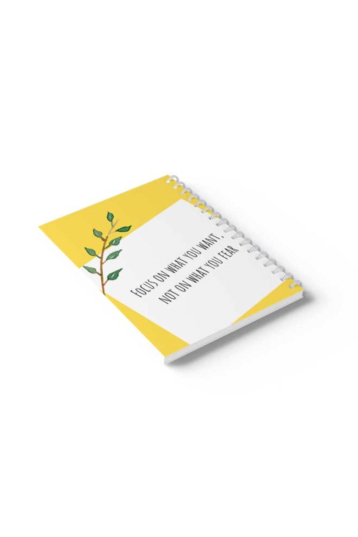 LOWHA-Spiral Notebook with Front and Back Hard Covers Featuring Focus on What You Want Design 6