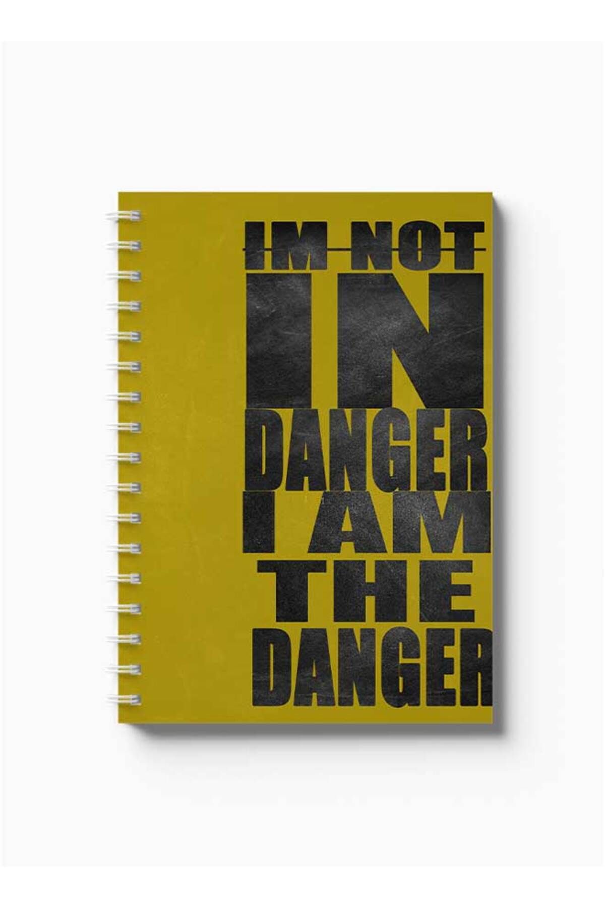 LOWHA-Spiral Notebook with Front and Back Hard Covers Featuring I'm Not in Danger Design 5