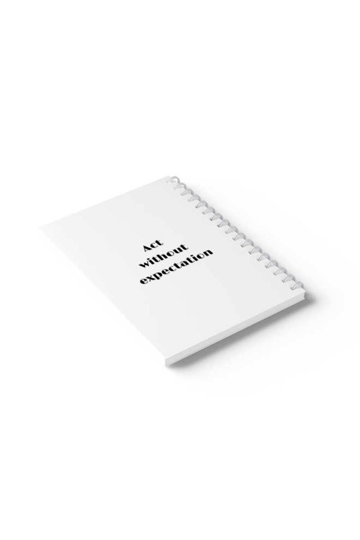 LOWHA-Spiral Notebook with Front and Back Hard Covers Featuring Act Without Expectation Design 6