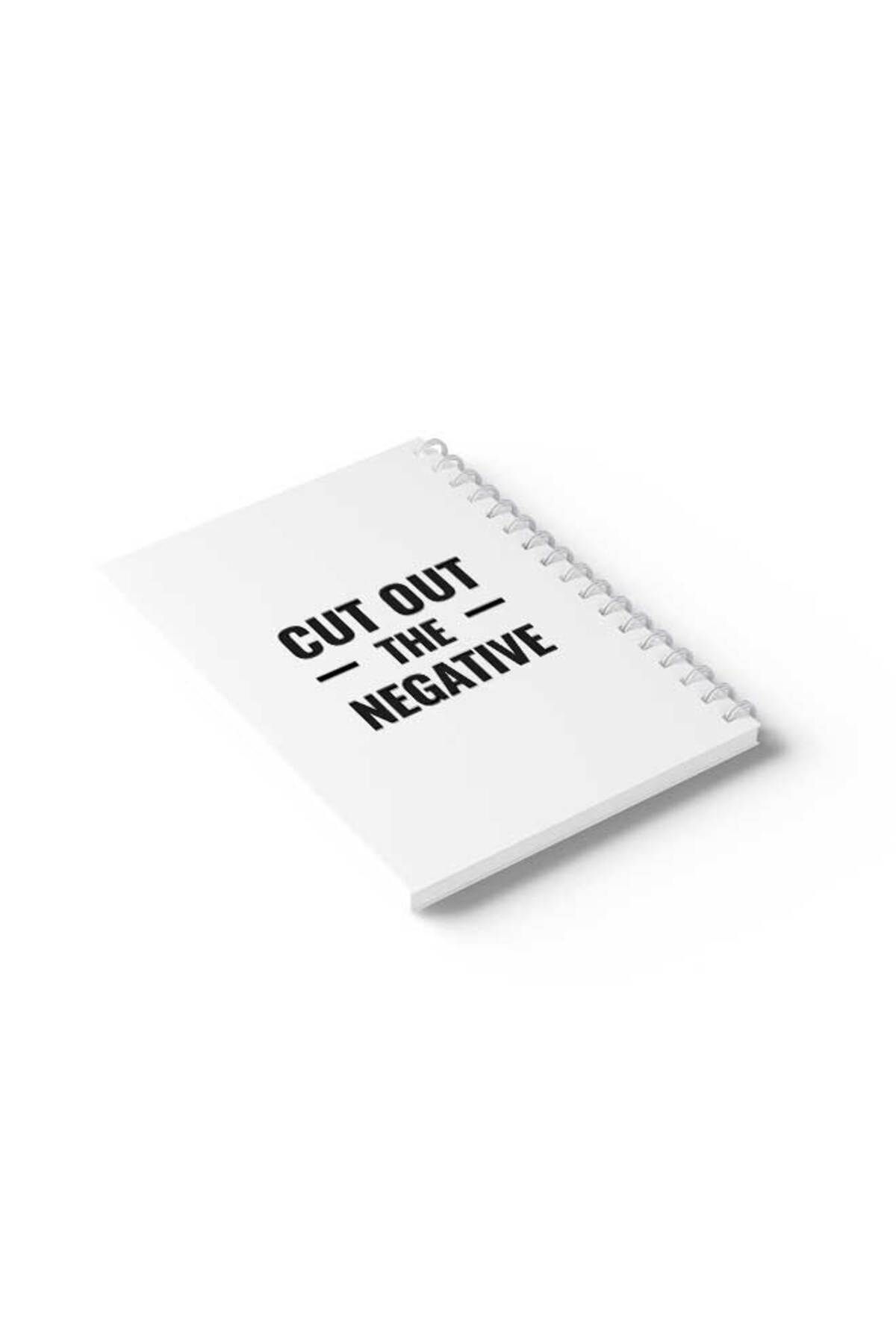 LOWHA-Spiral Notebook with Front and Back Hard Covers Featuring Cut Out the Negative Design 6